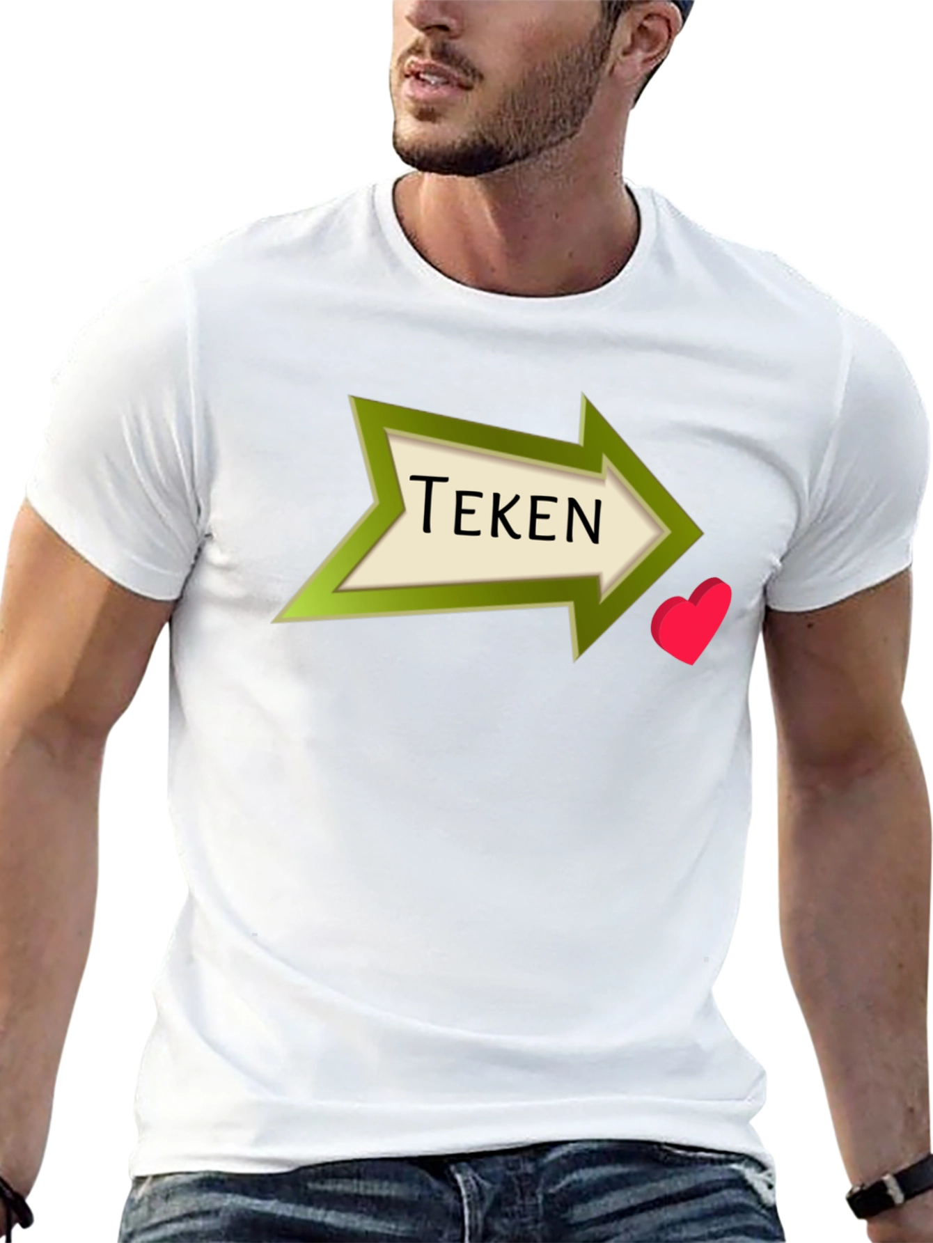 Tekén Heart Arrow Black T-Shirt