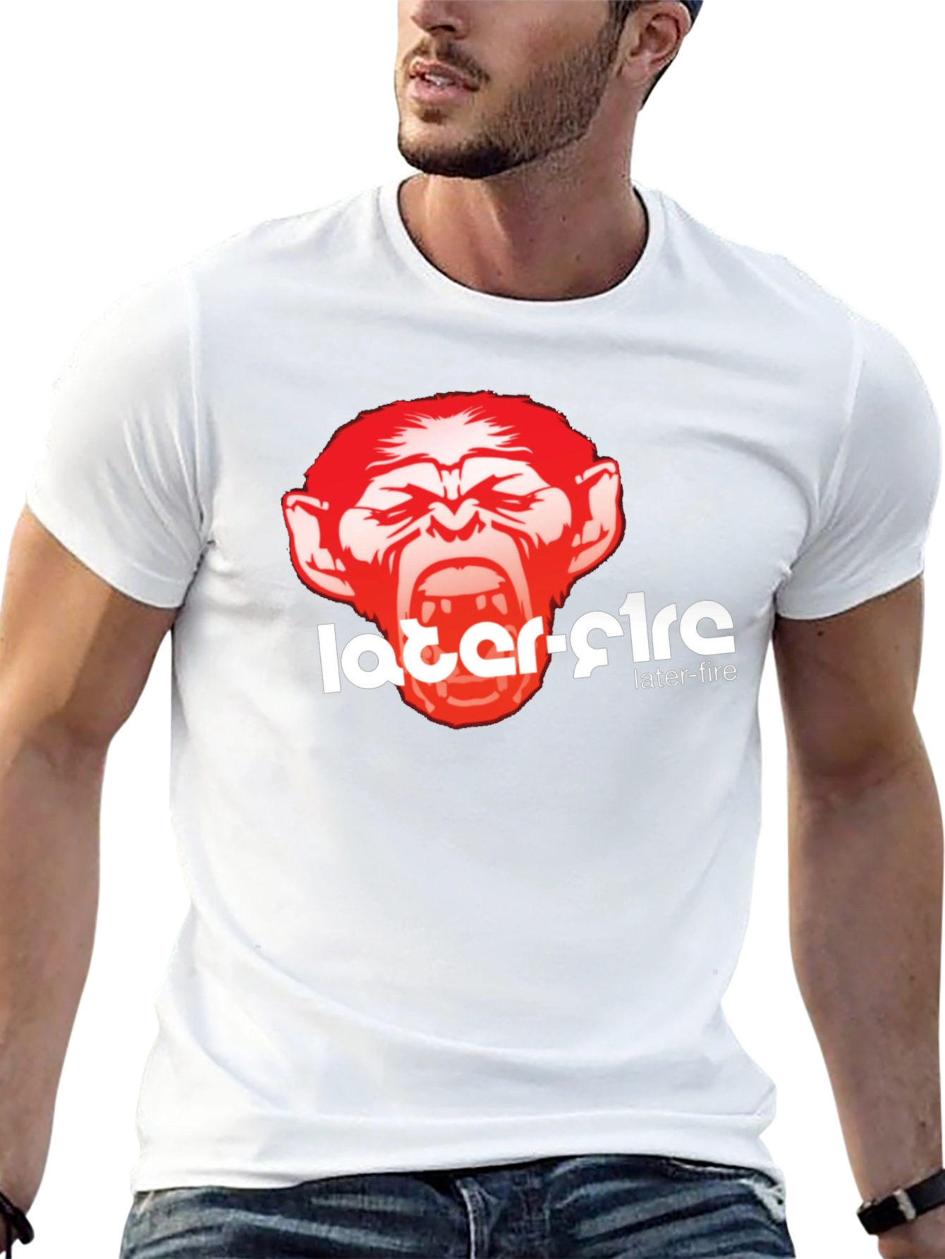 Later-Fire Graphic Tee - Bold Monkey Design