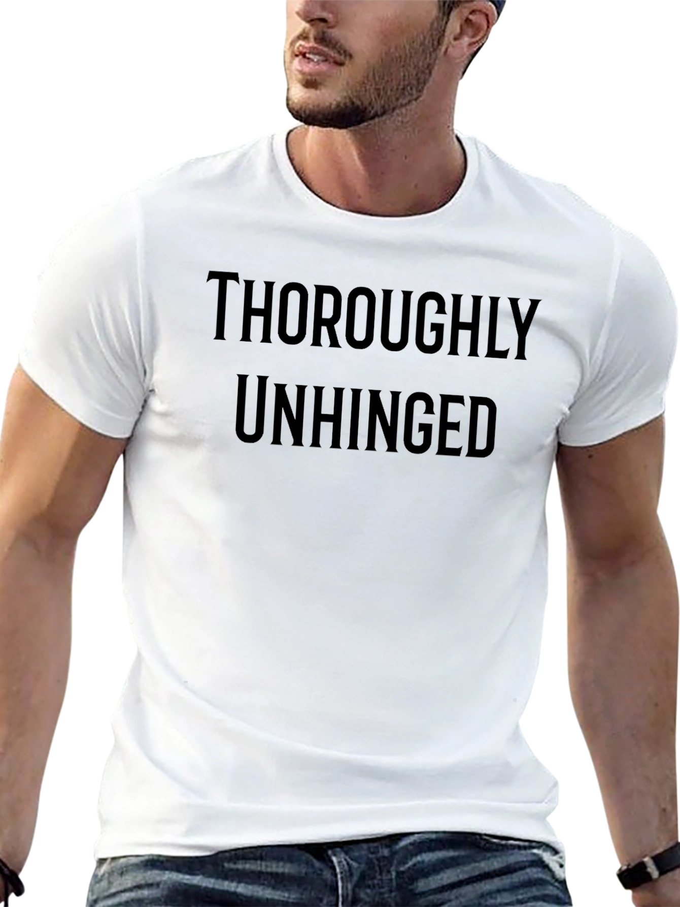 Thoroughly Unhinged Black Graphic Tee