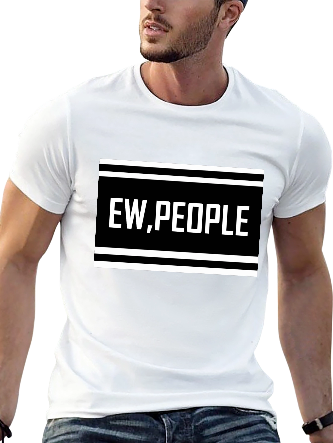 Ew People Graphic Tee - Black Novelty T-Shirt