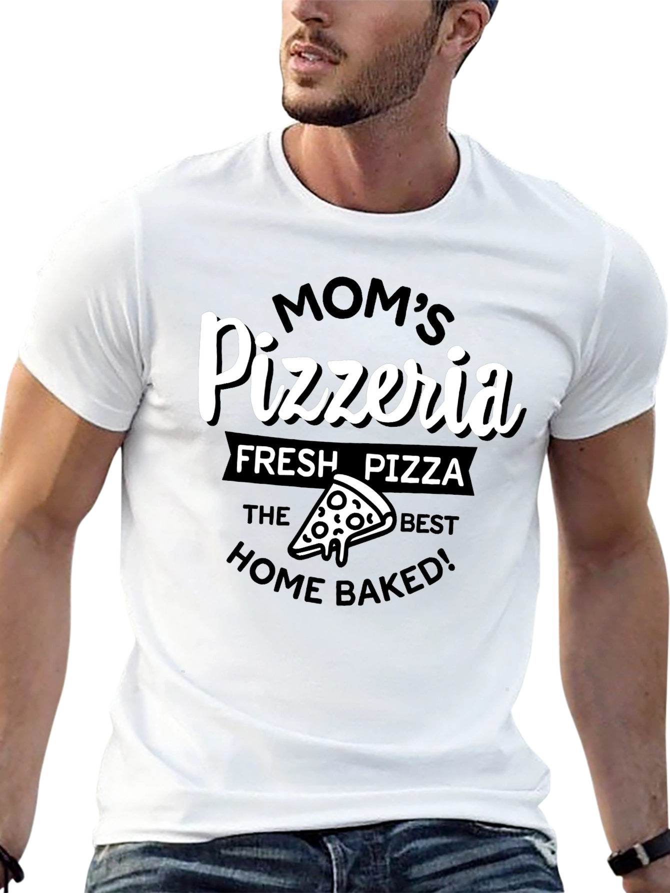 Moms Pizzeria Graphic T-Shirt - Fresh Pizza Tee