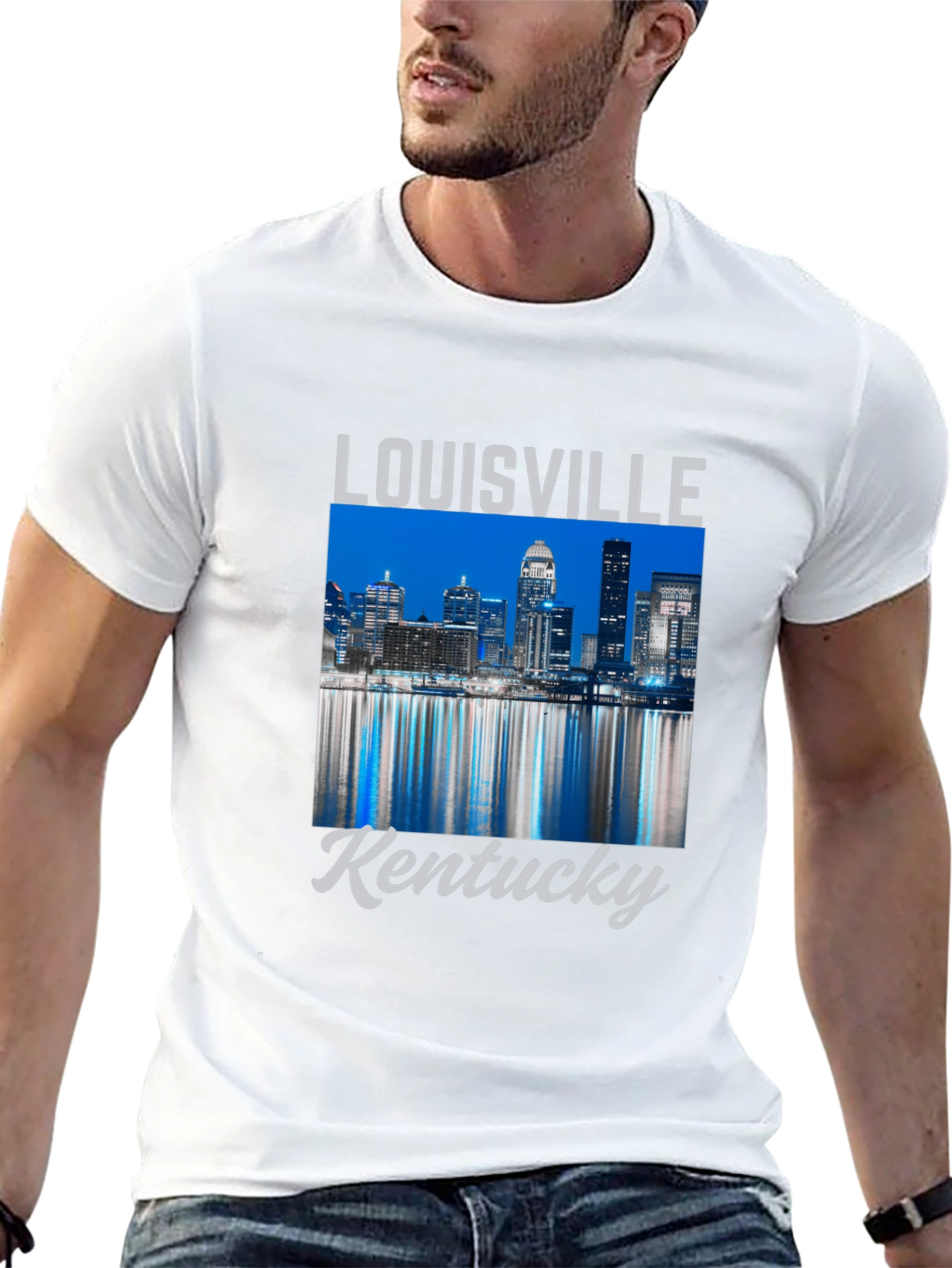 Louisville Kentucky Skyline Graphic T-Shirt