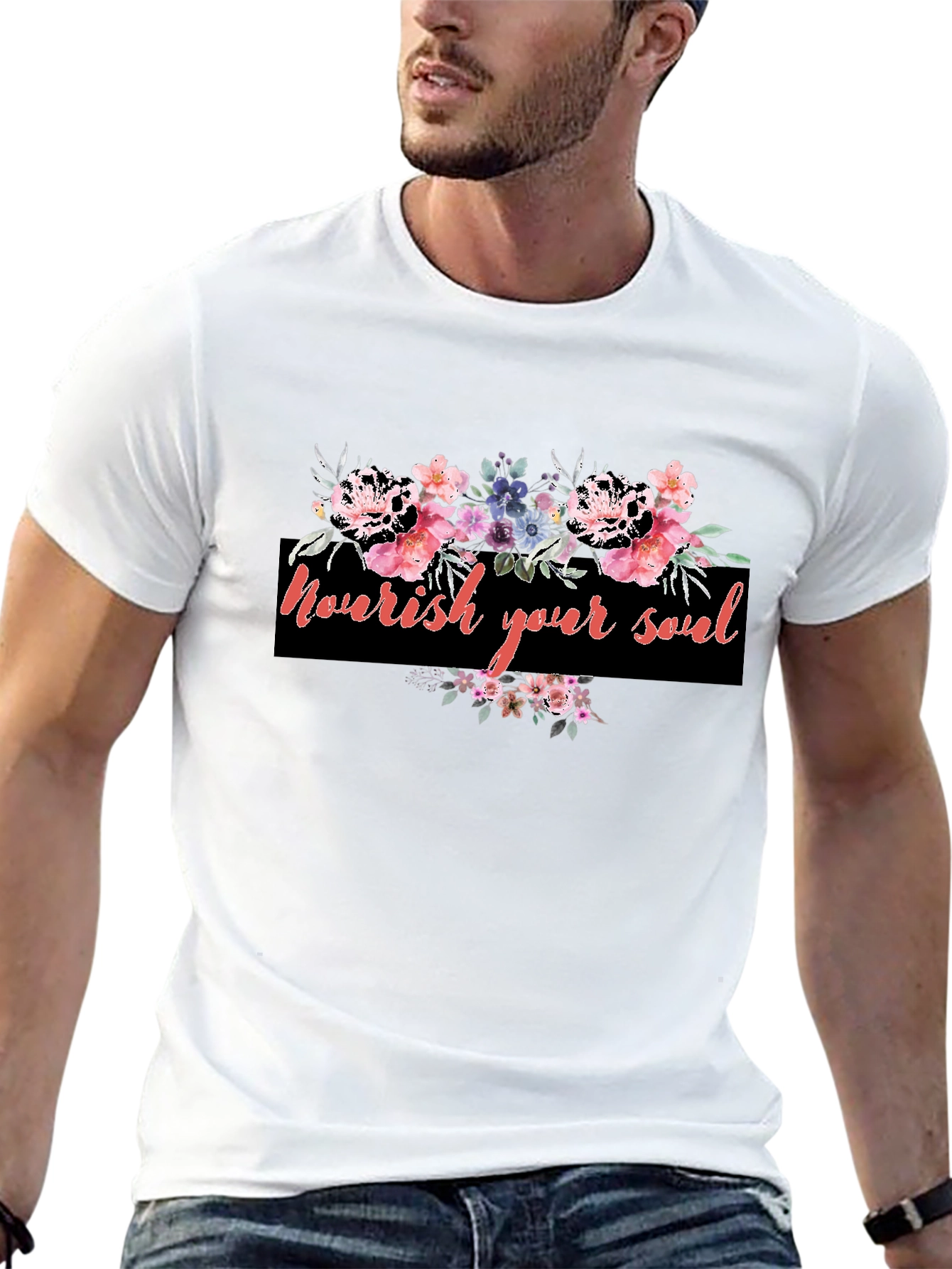 Nourish Your Soul Floral Graphic Tee