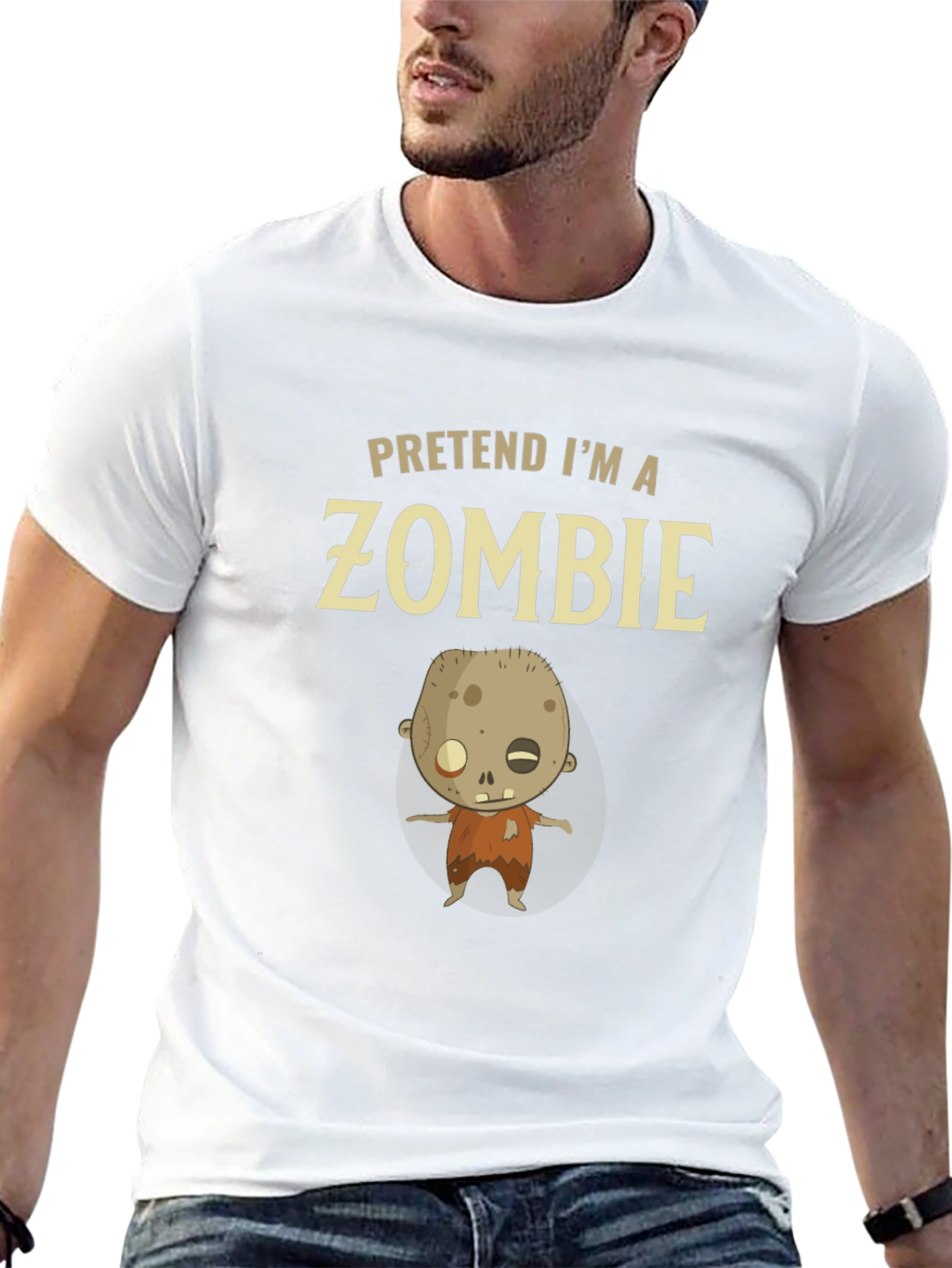 Pretend Im a Zombie T-Shirt - Funny Halloween Costume