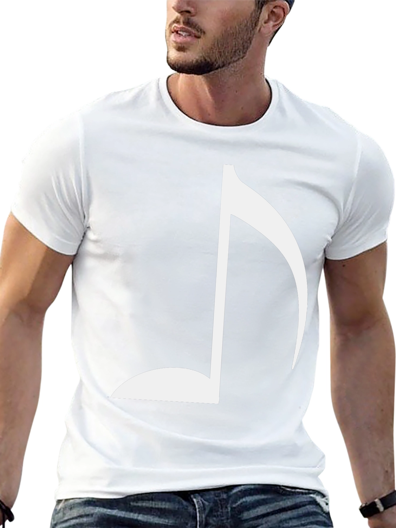 Musical Note T-Shirt - Black Cotton Tee