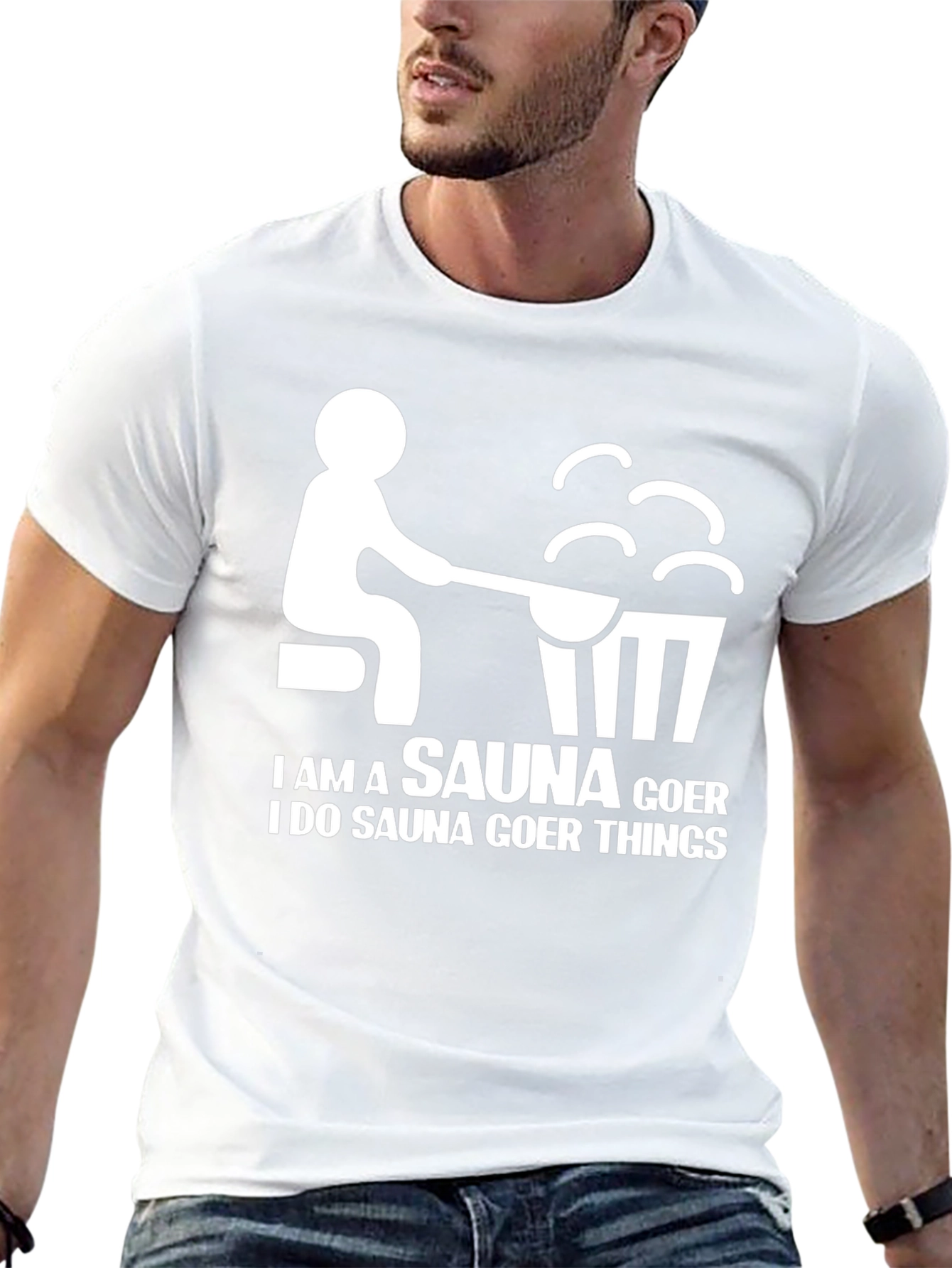 Sauna Goer Graphic Tee - Humorous Relaxation T-Shirt
