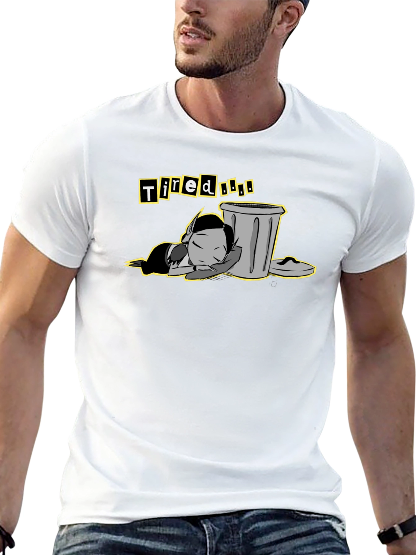 Tired Meme T-Shirt - Black Cotton Tee