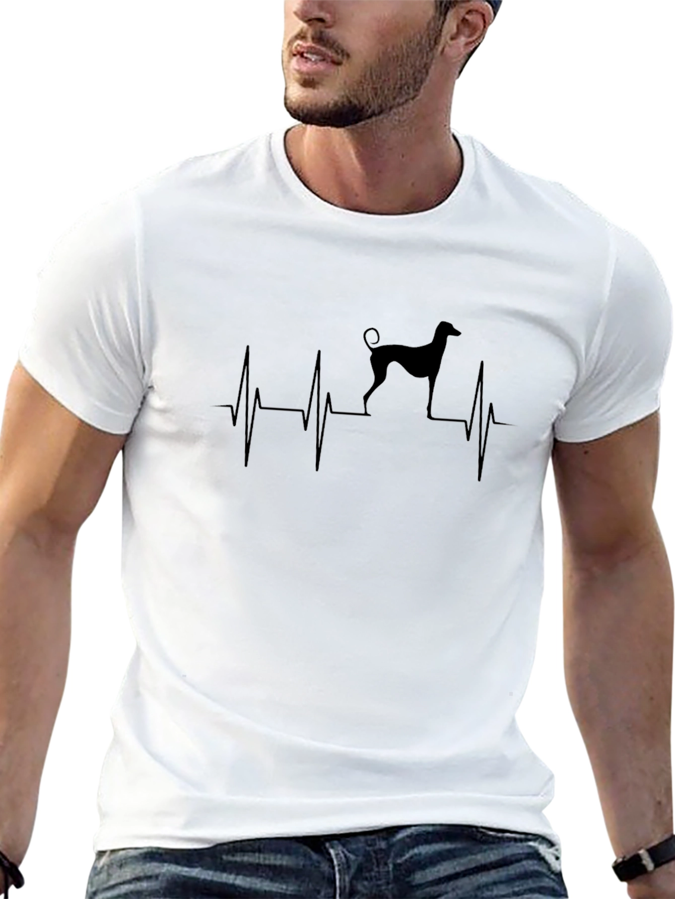 Greyhound Heartbeat T-Shirt - Stylish Dog Lover Tee
