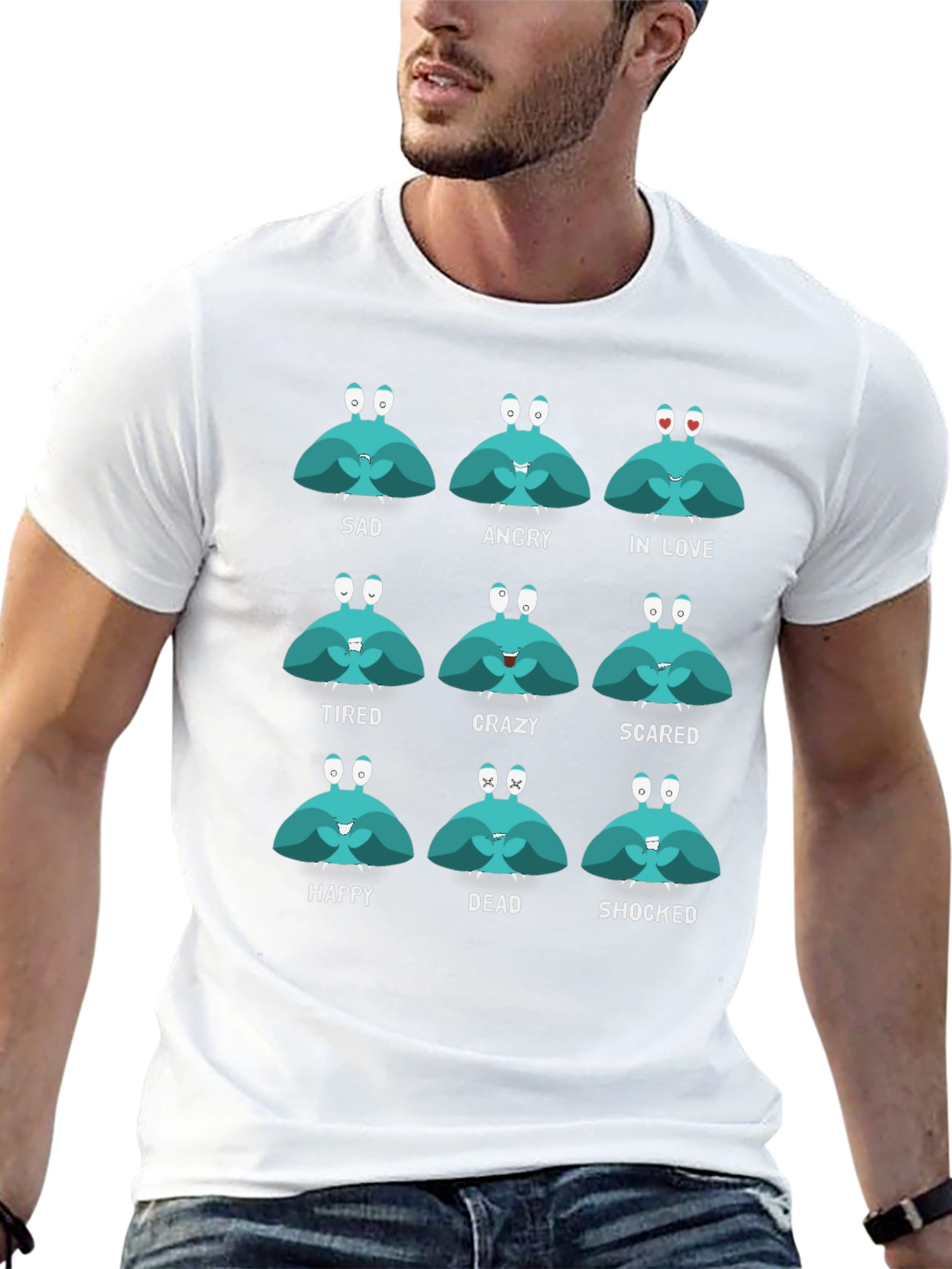 Funny Moods Crab Graphic Black T-Shirt