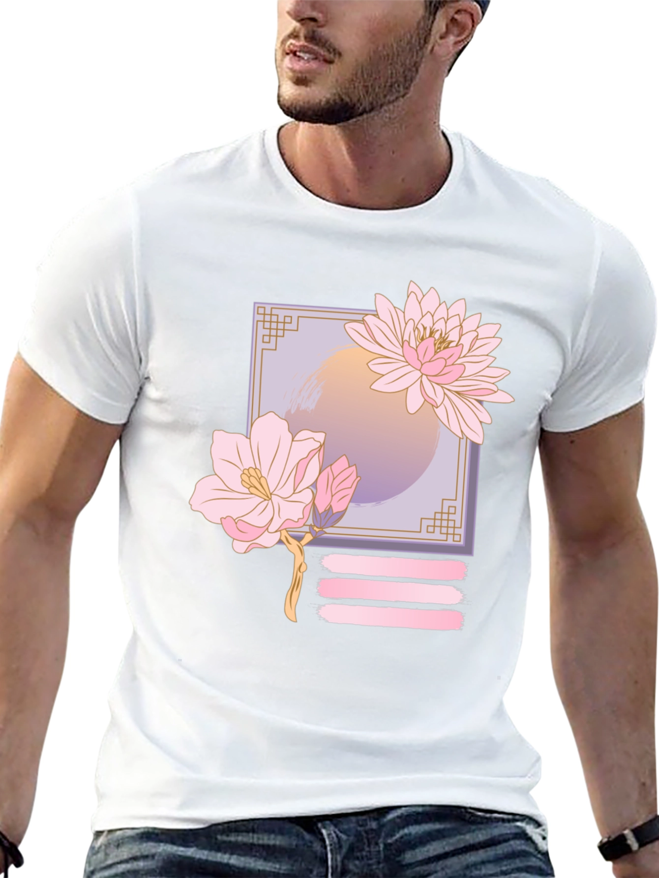 Floral Graphic Print T-Shirt - Casual Style