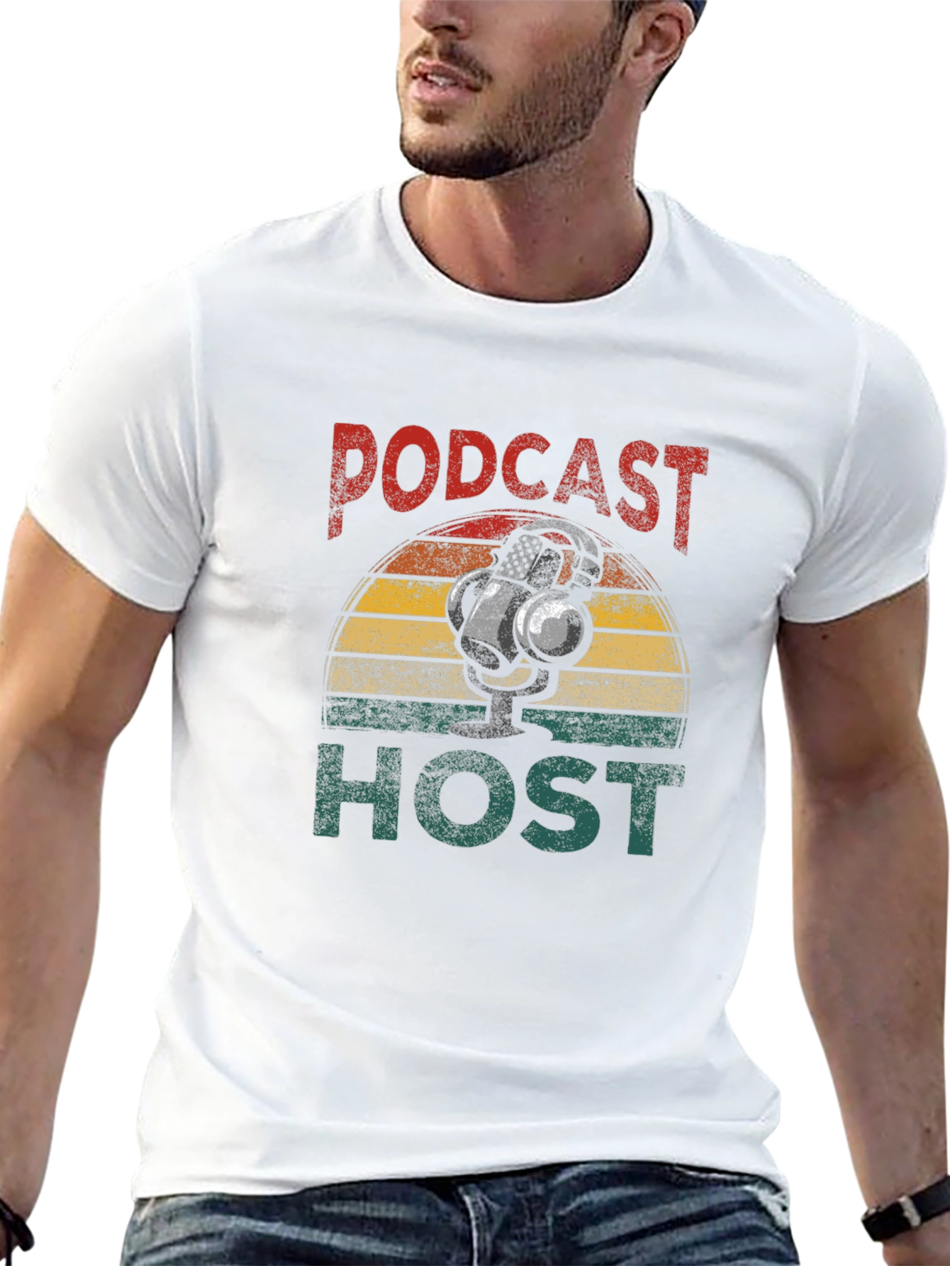 Podcast Host Retro Graphic T-Shirt