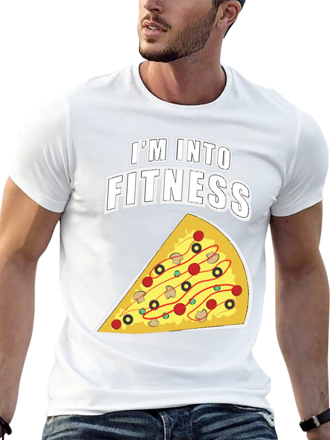 Im Into Fitness Pizza Graphic T-Shirt
