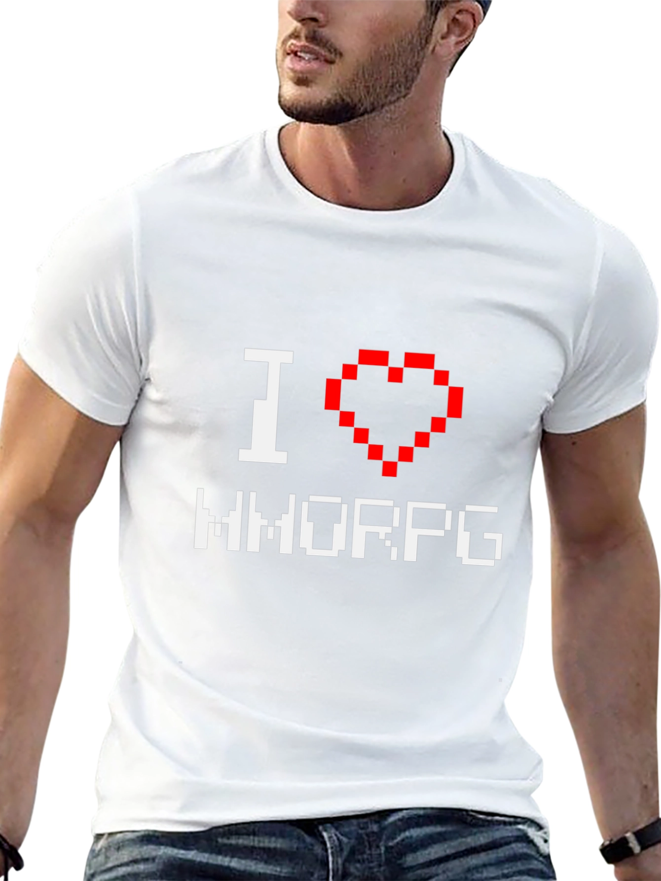 I Heart MMORPG Gamer T-Shirt - Black