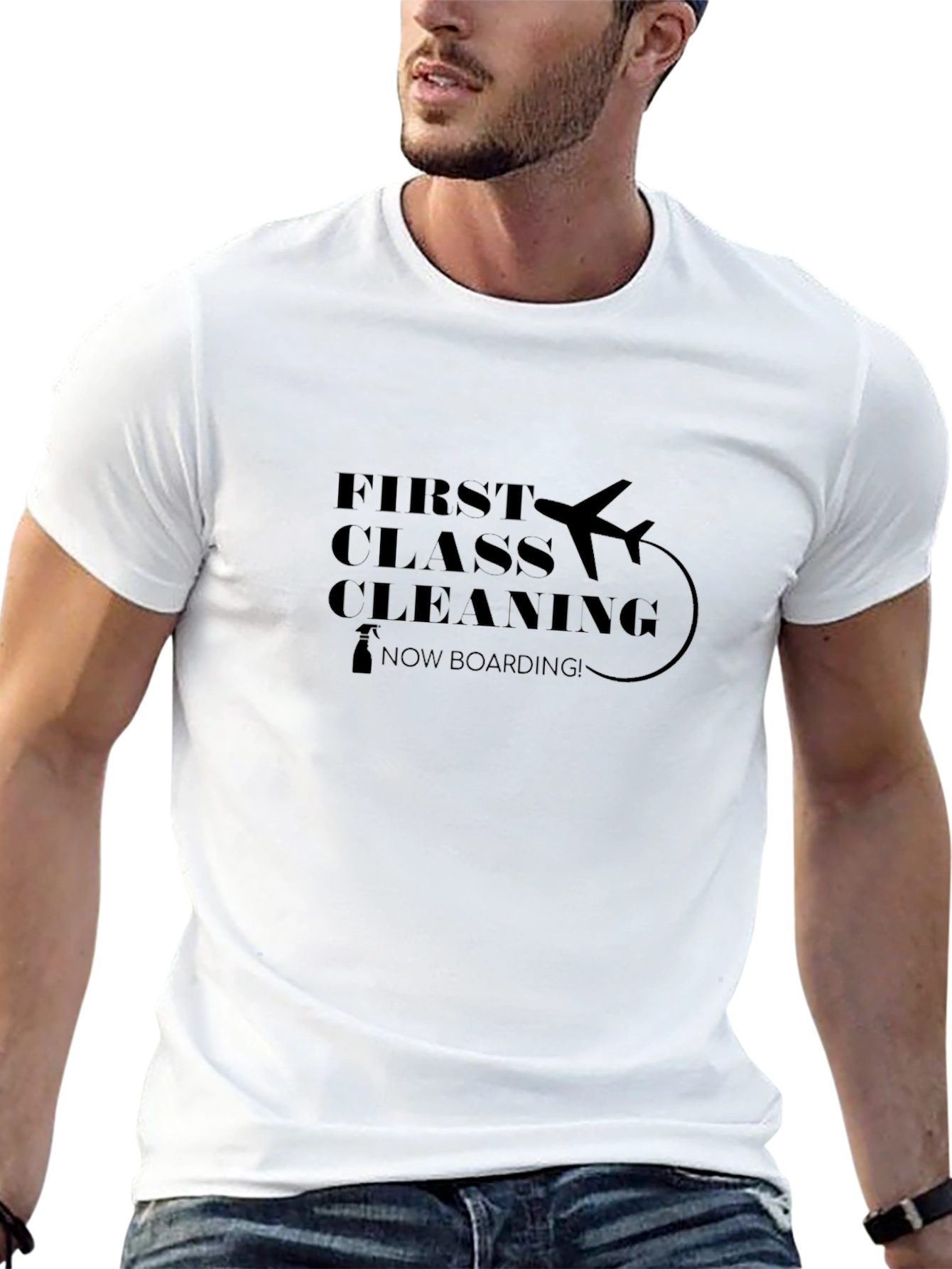 First Class Cleaning Black T-Shirt