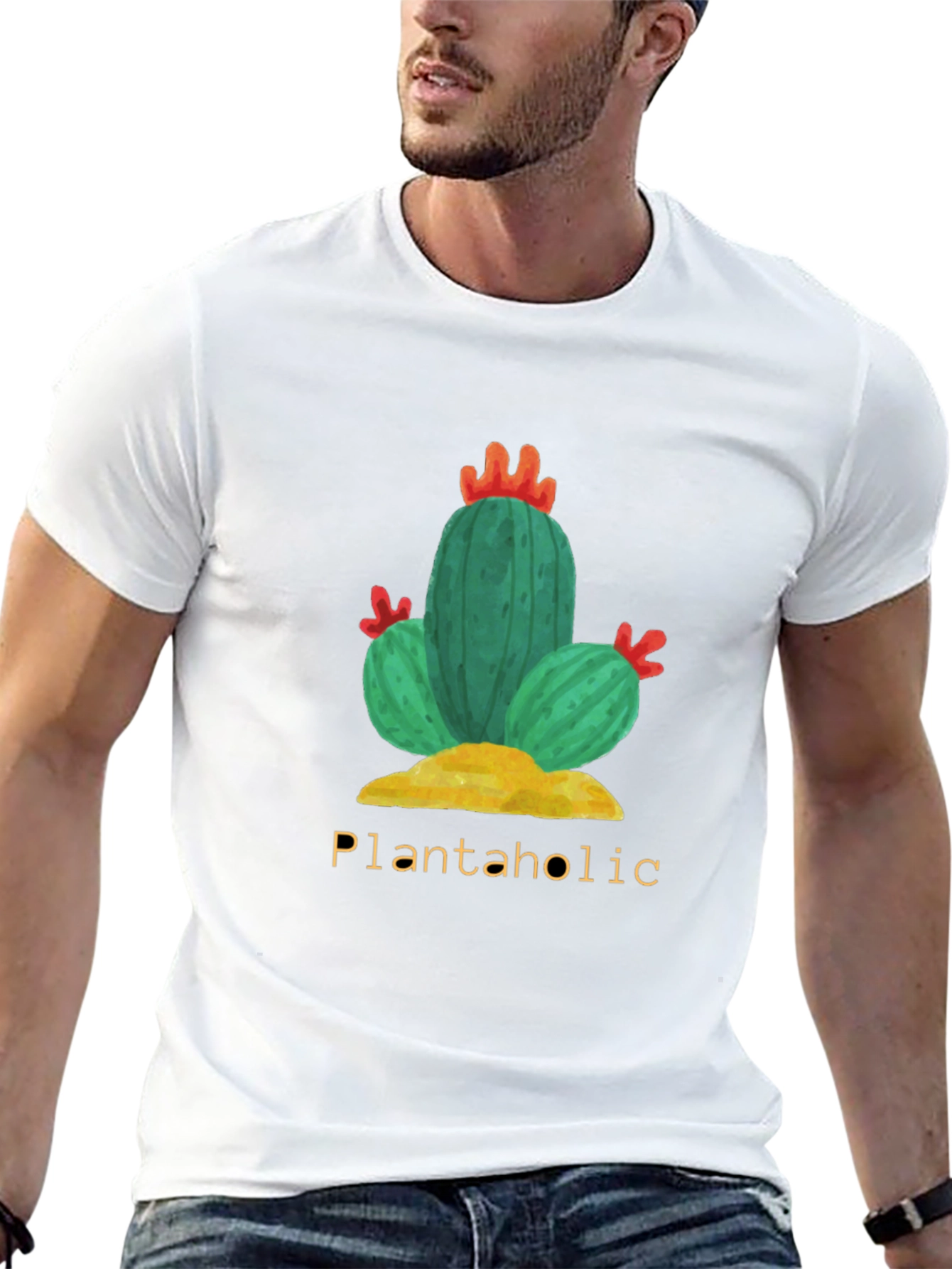 Plantaholic Cactus T-Shirt - Nature Lover Tee