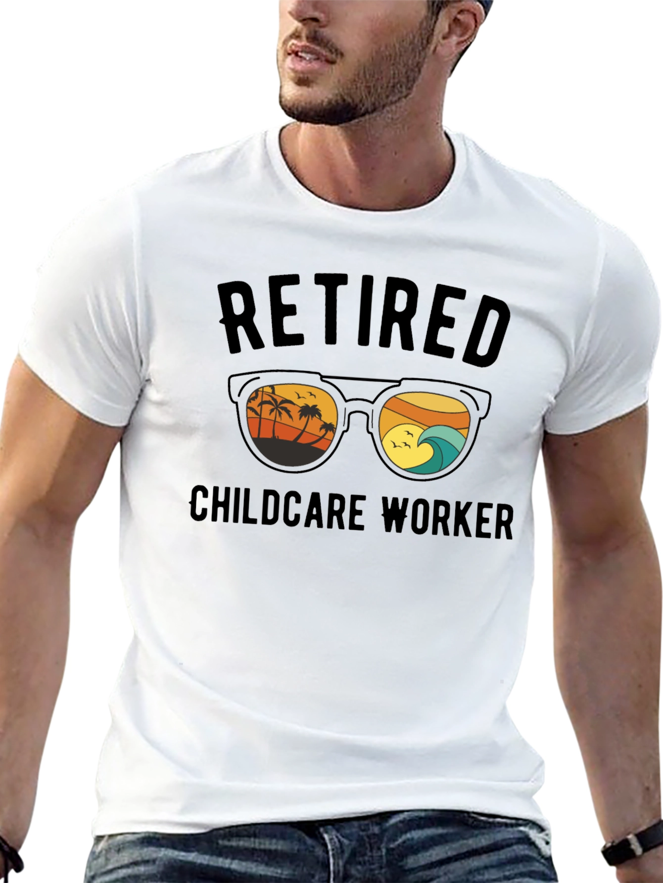Retired Childcare Worker Graphic T-Shirt