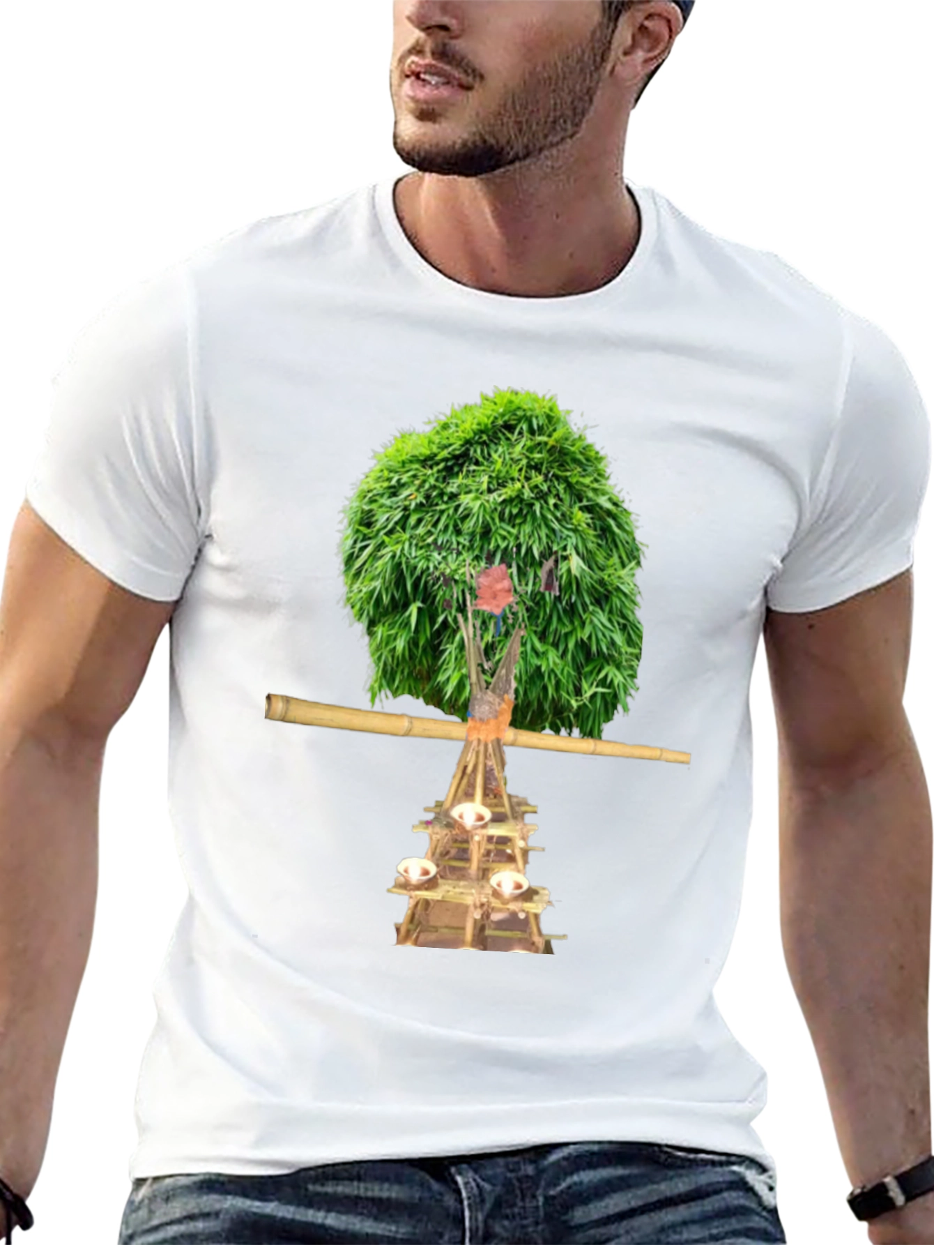 Unique T-Shirt with Nature-Inspired Graphic Print