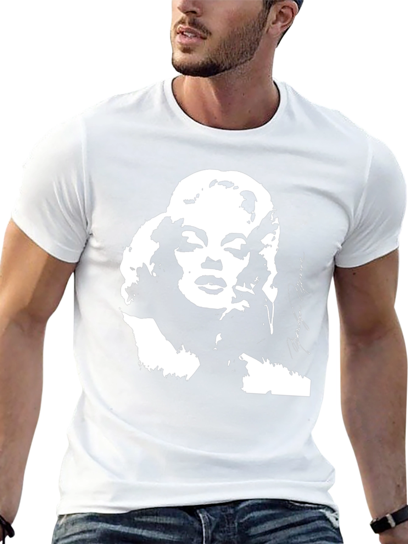 Marilyn Monroe Graphic Print Black T-Shirt