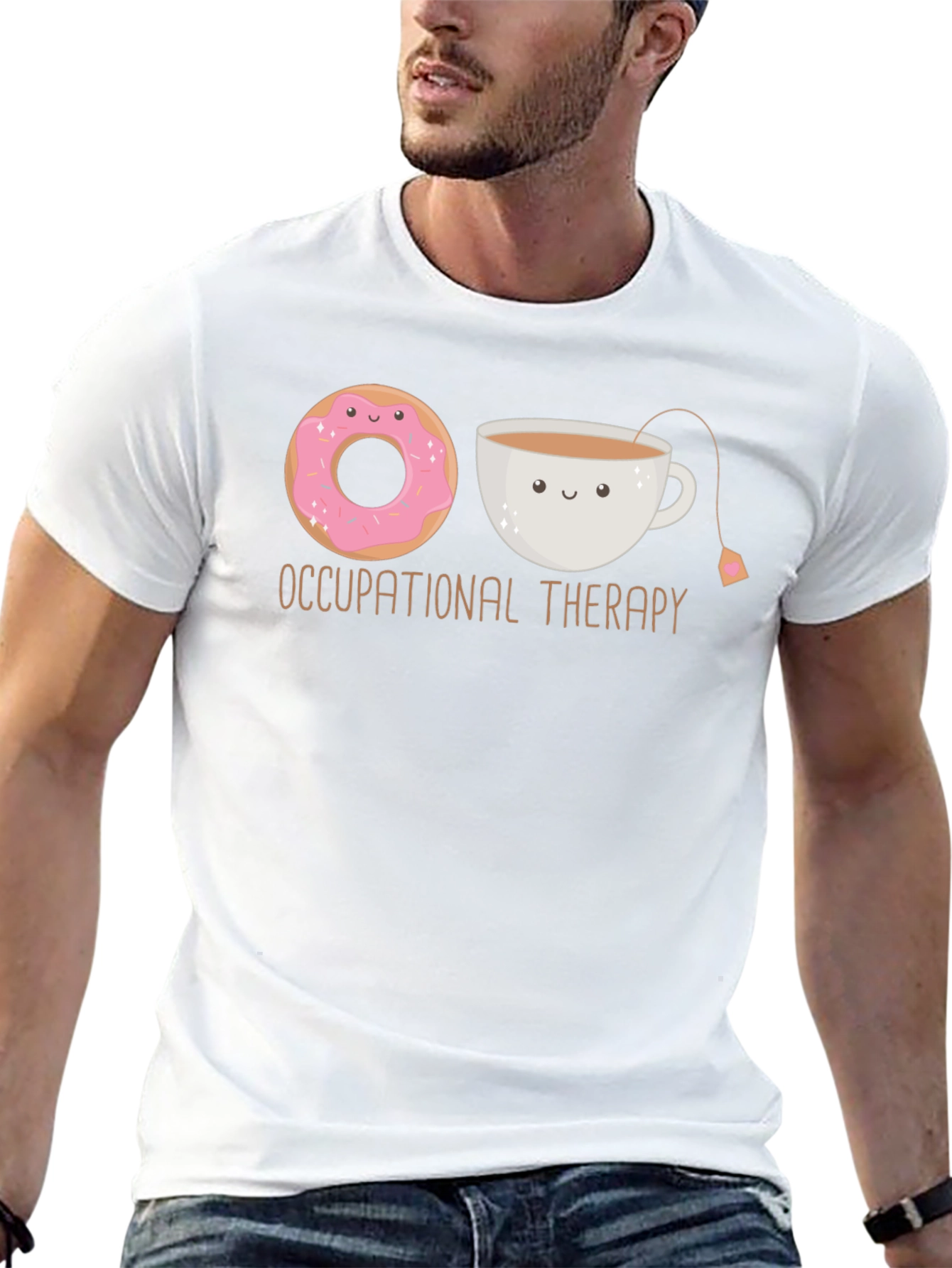 Occupational Therapy Donut & Tea Black T-Shirt