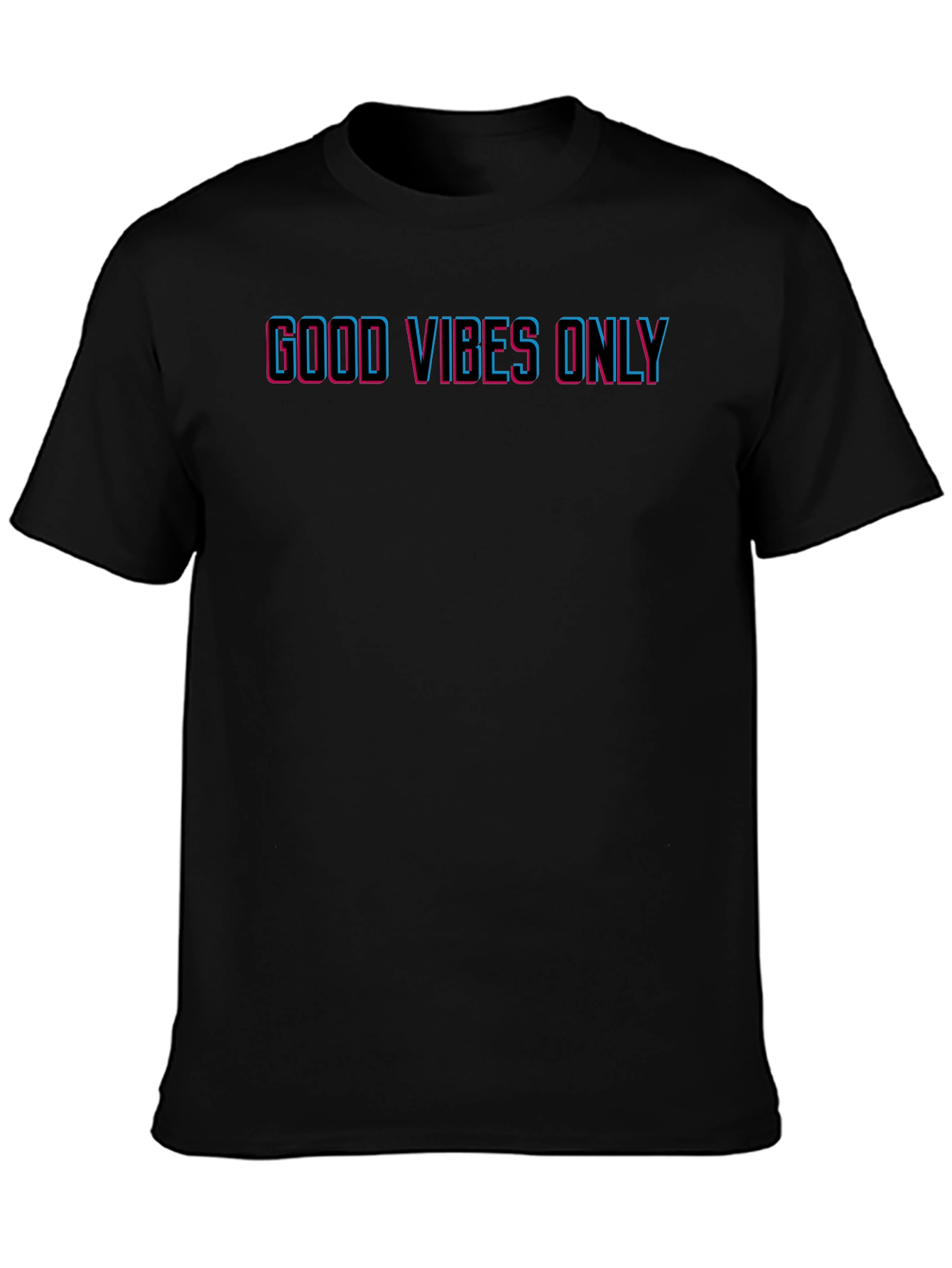 Good Vibes Only Mens Black Graphic T-Shirt