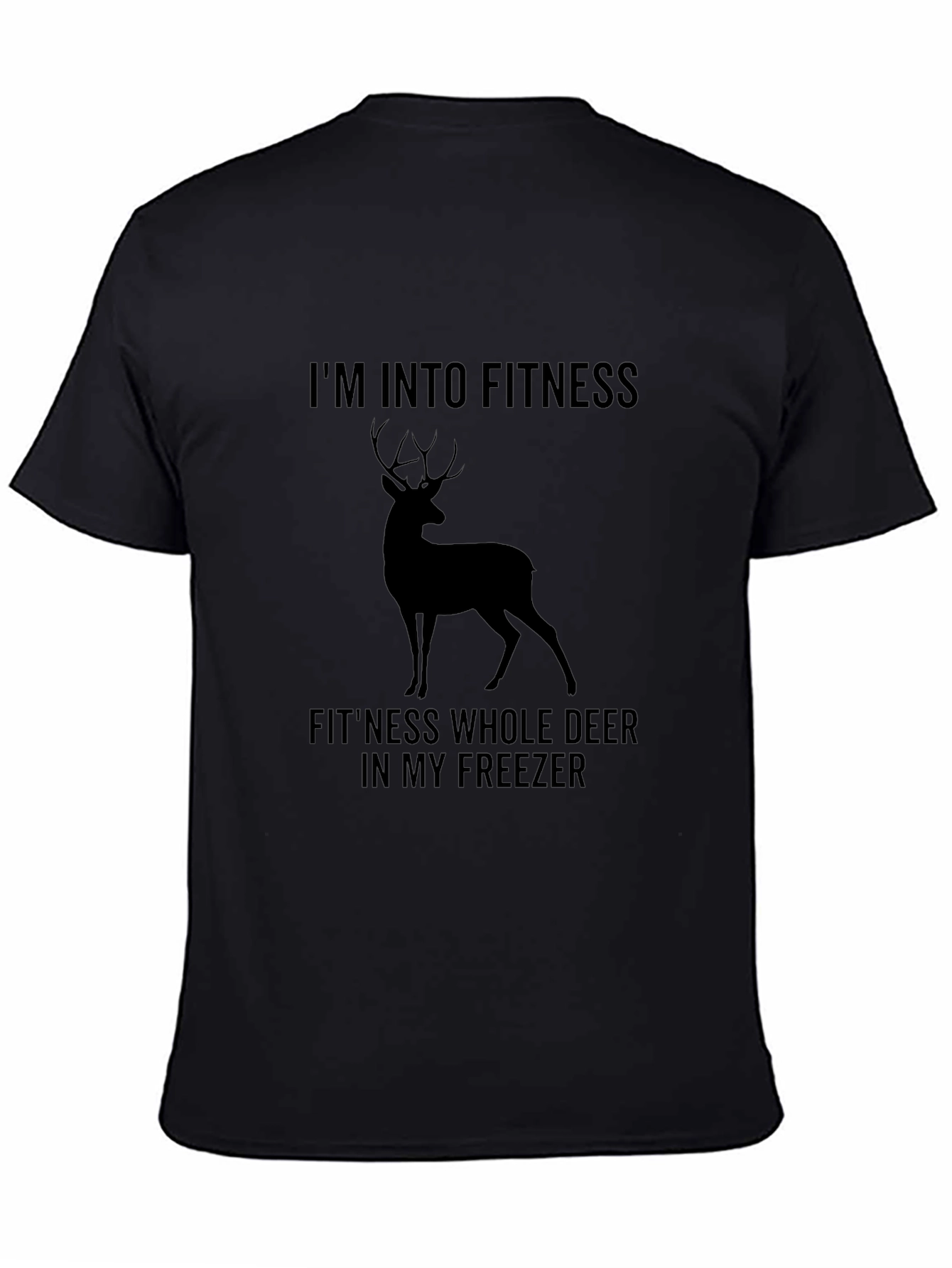 Fitness Deer T-Shirt - Humorous Animal Graphic Tee