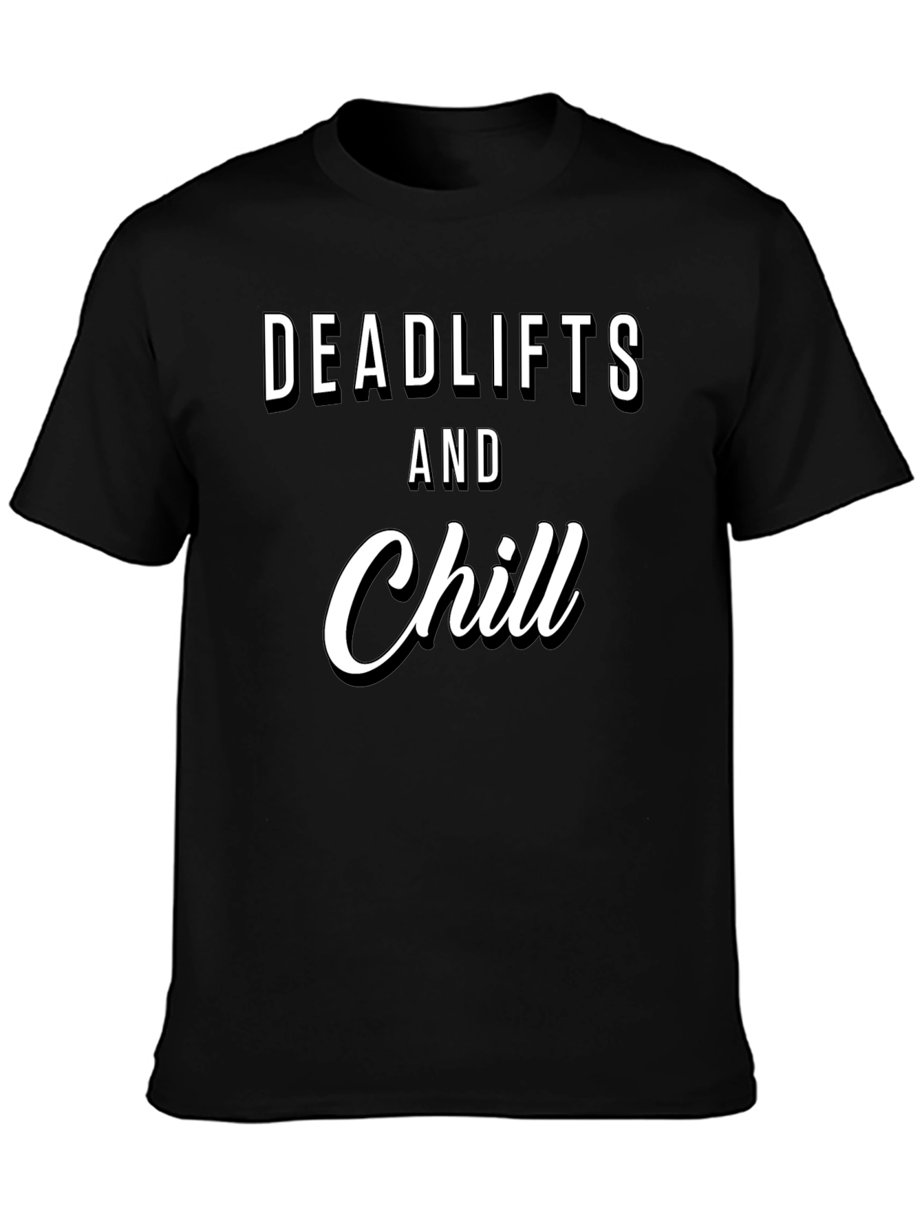 Deadlifts & Chill Black Graphic Tee