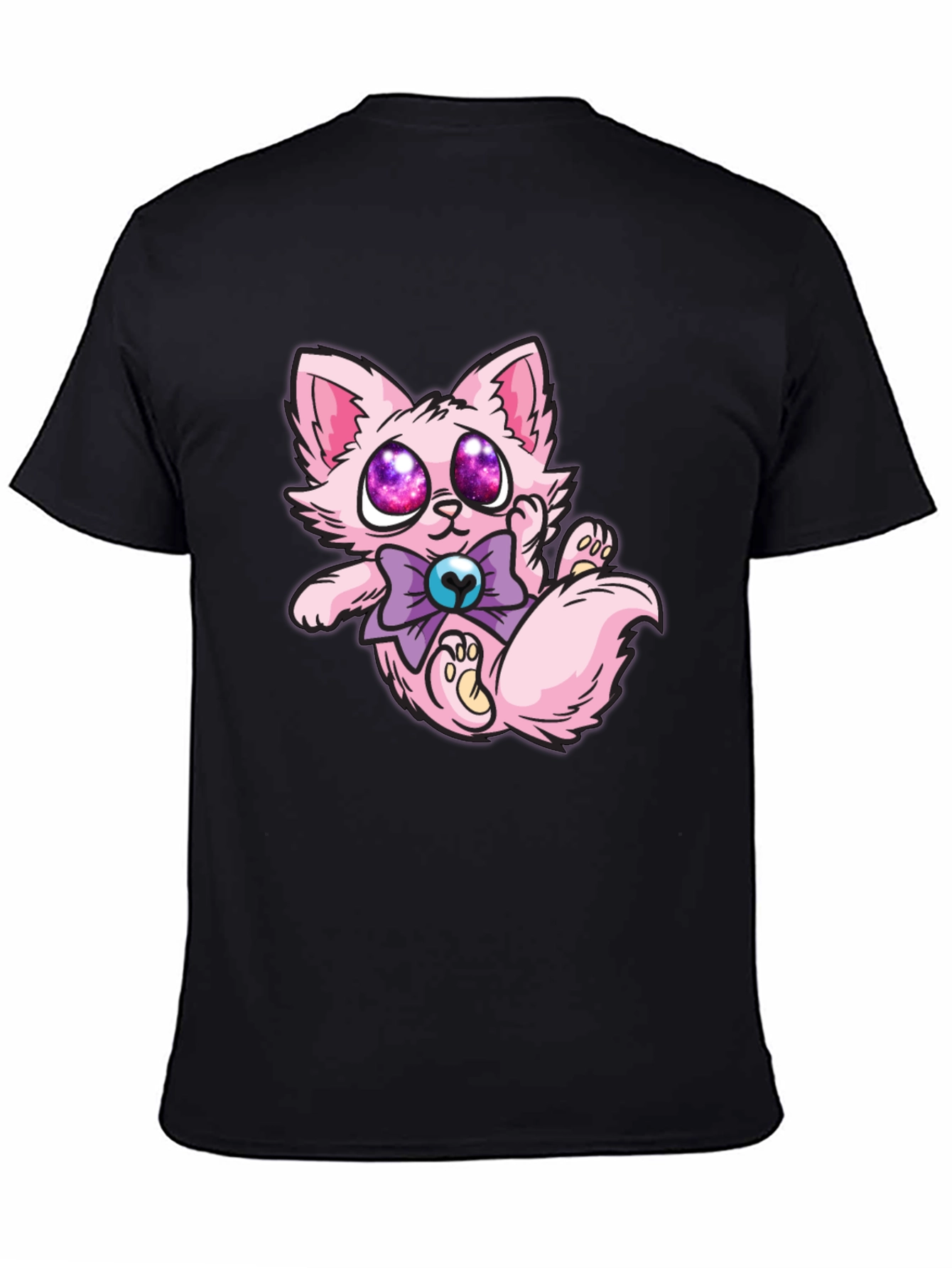 Cute Cartoon Pink Kitten T-Shirt