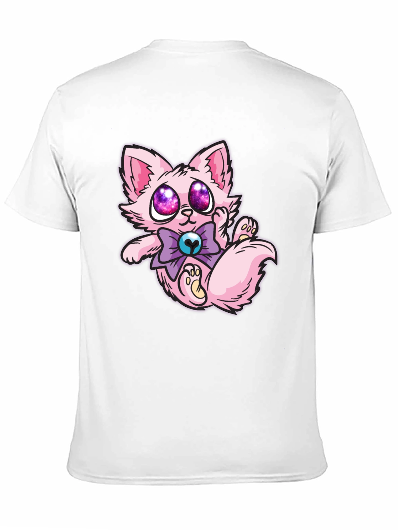 Cute Cartoon Pink Kitten T-Shirt