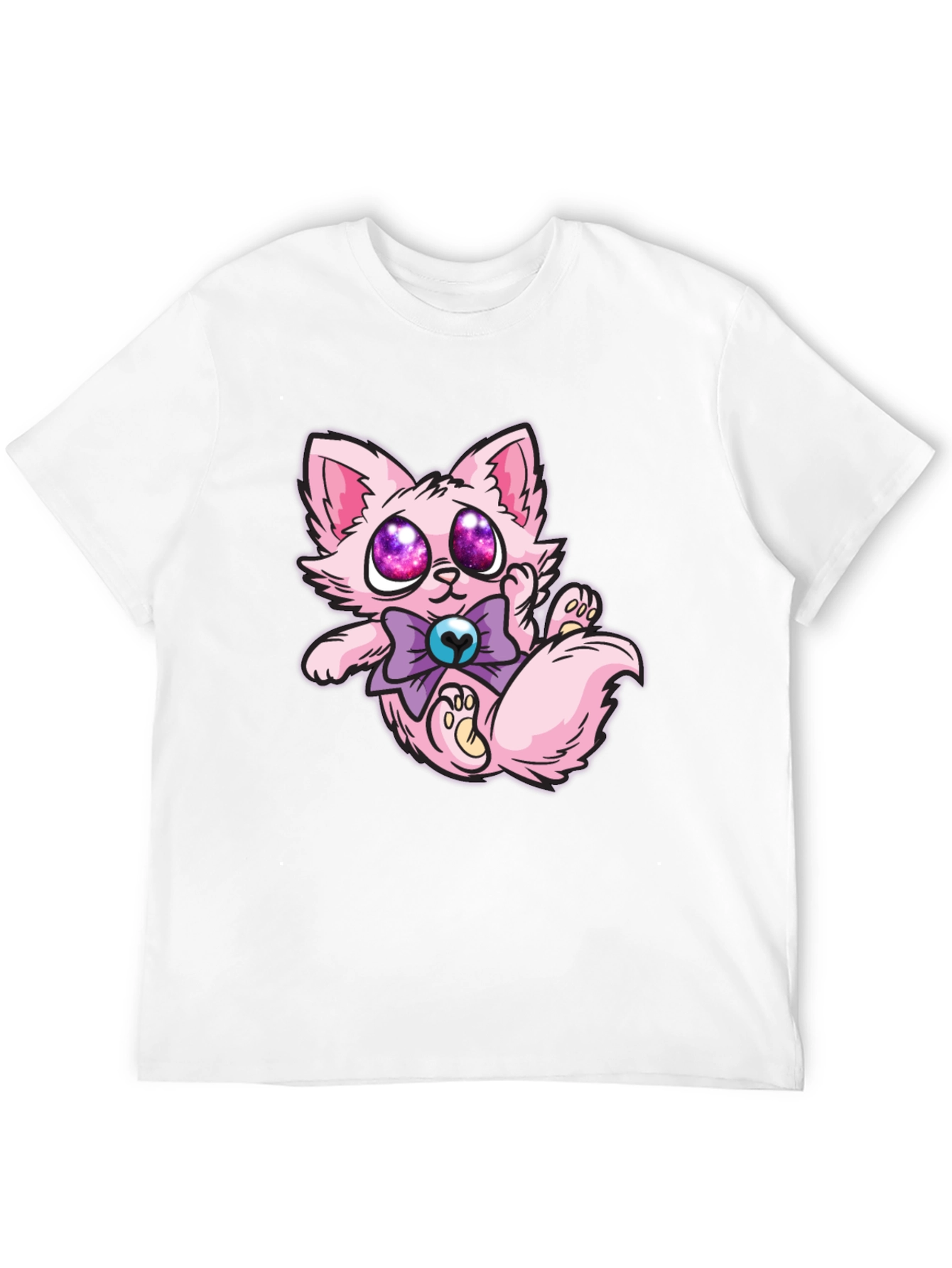 Cute Cartoon Pink Kitten T-Shirt