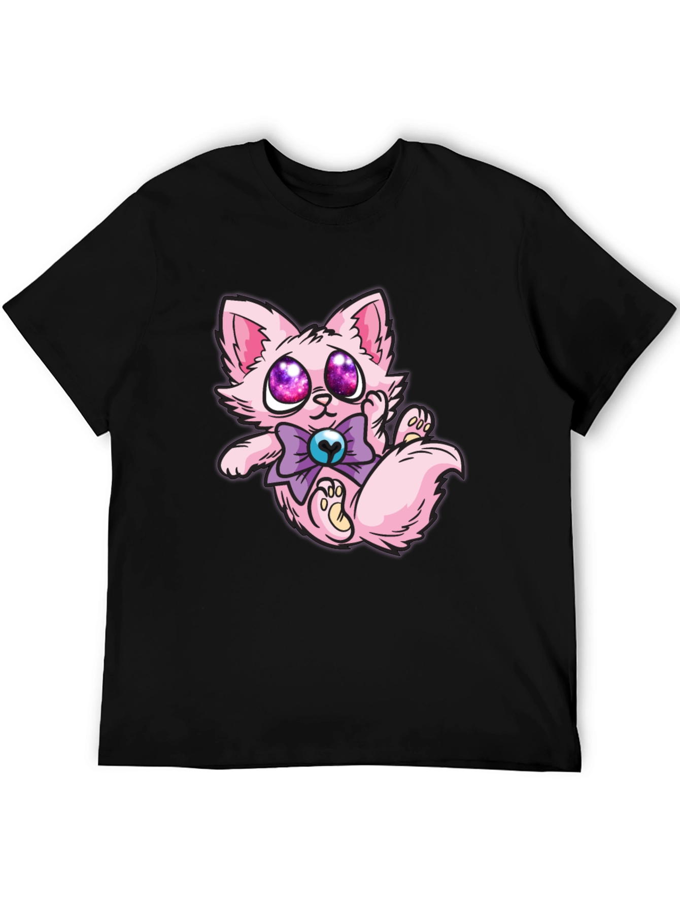 Cute Cartoon Pink Kitten T-Shirt