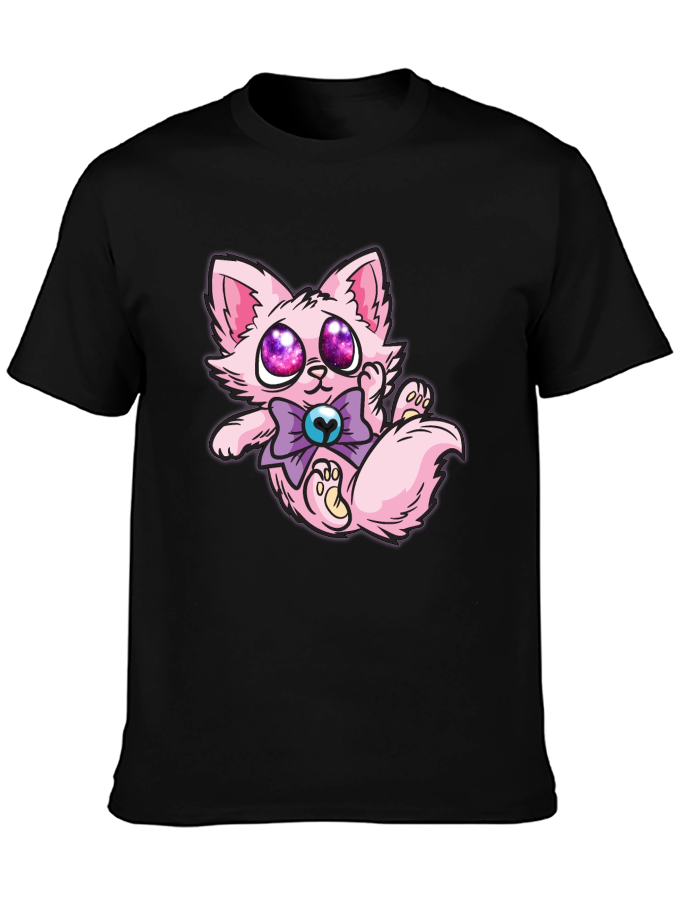 Cute Cartoon Pink Kitten T-Shirt
