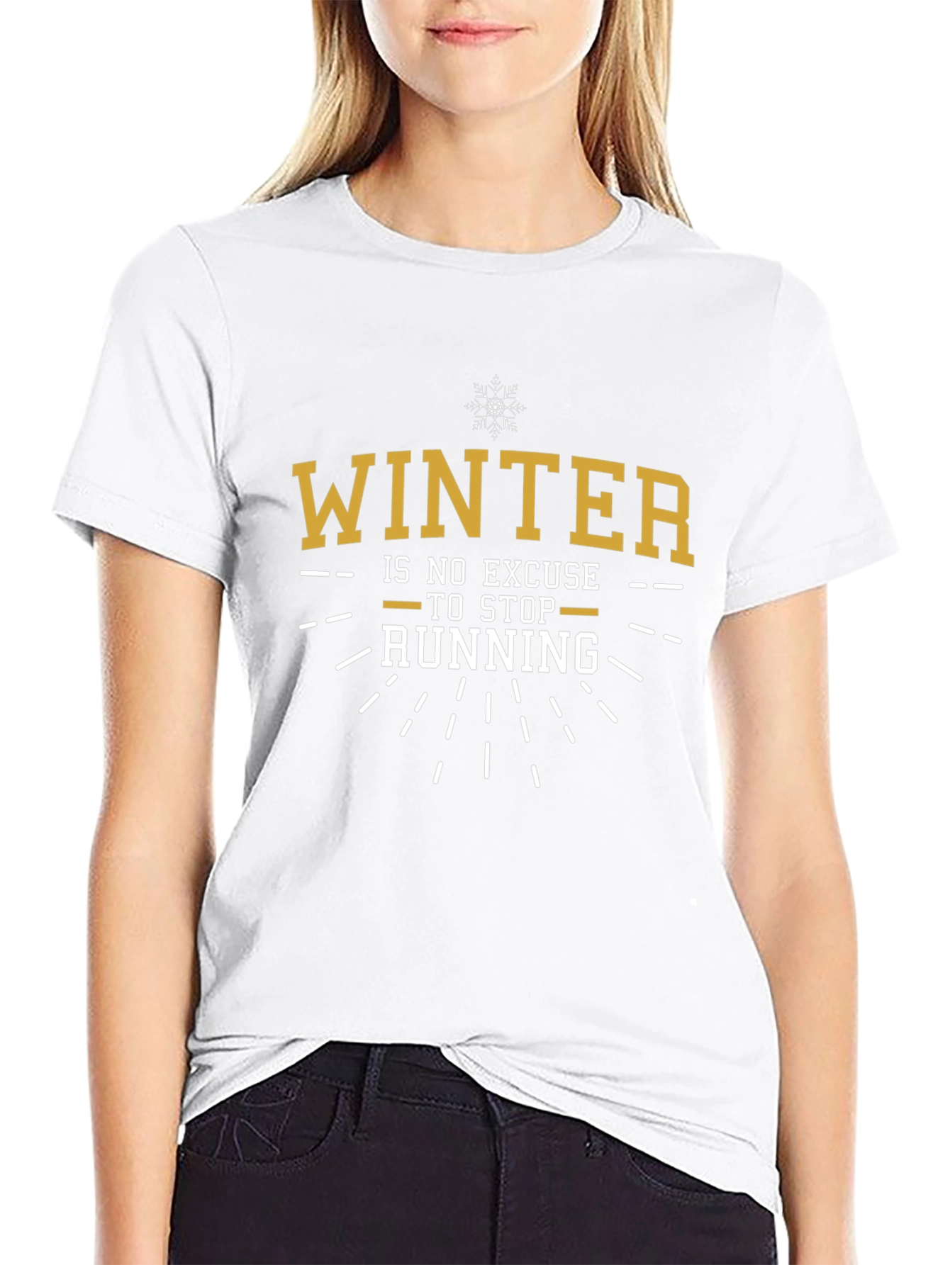 Winter Running Graphic Tee - Mens Black T-Shirt