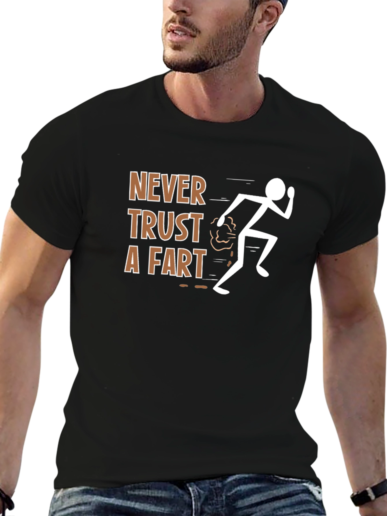 Never Trust a Fart Funny Graphic Tee