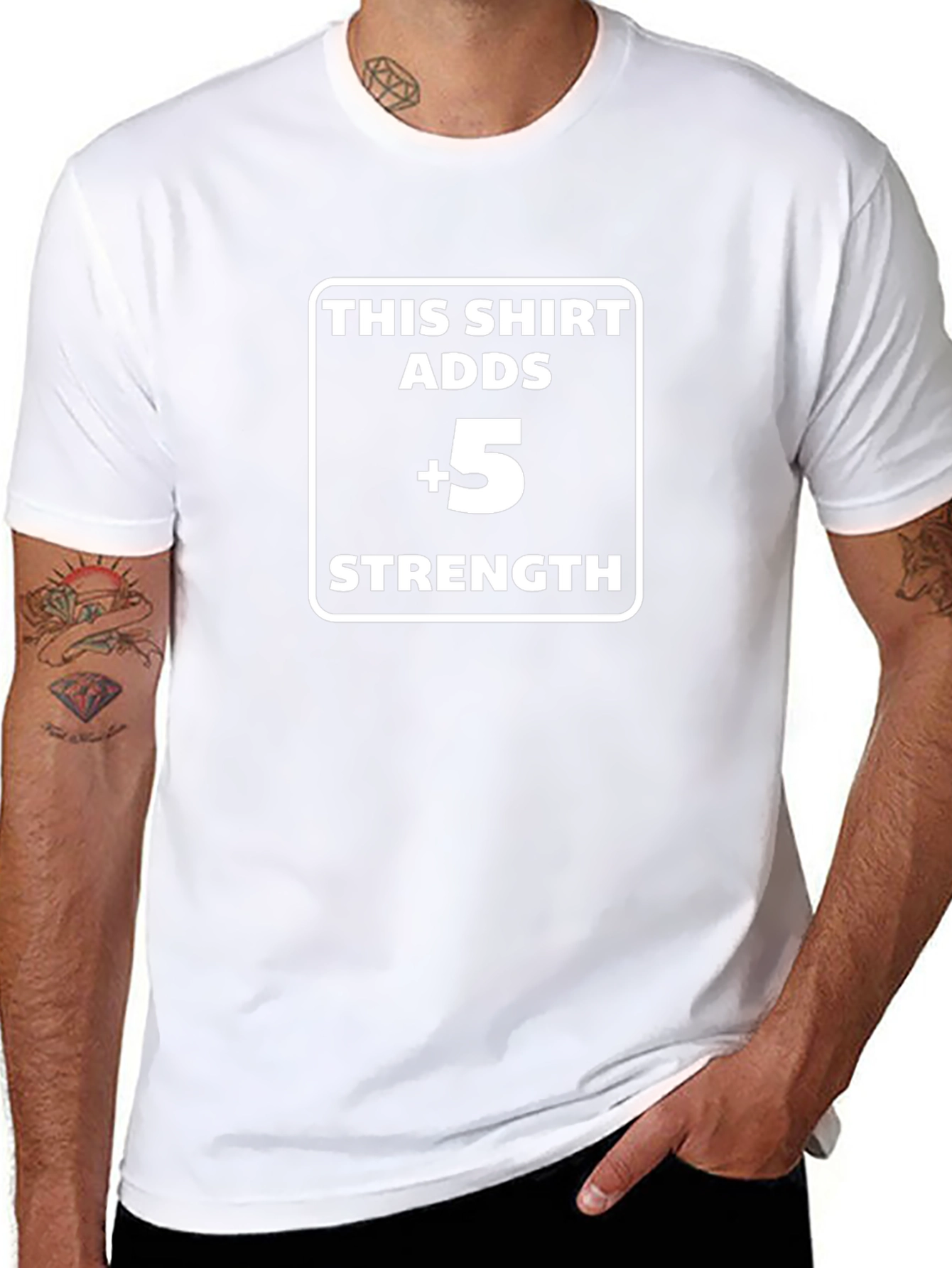 +5 Strength T-Shirt - Black Cotton Blend