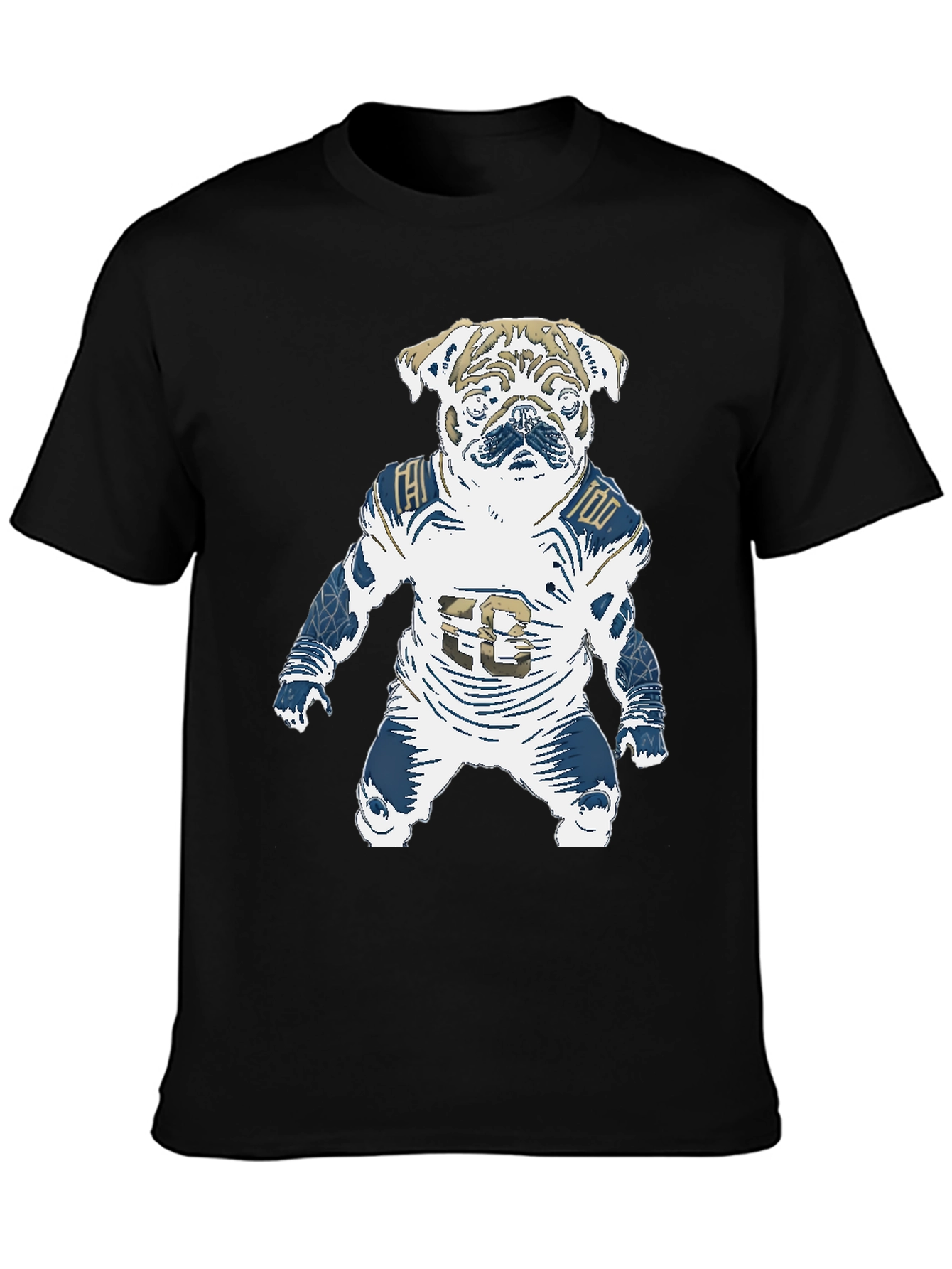 Football Pug T-Shirt - Unique Dog Lover Design