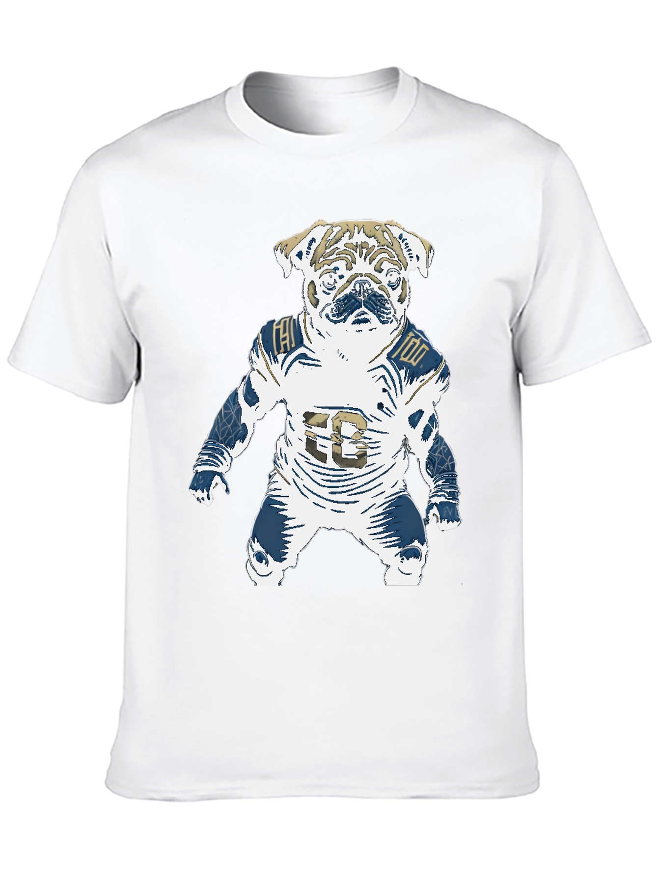 Football Pug T-Shirt - Unique Dog Lover Design