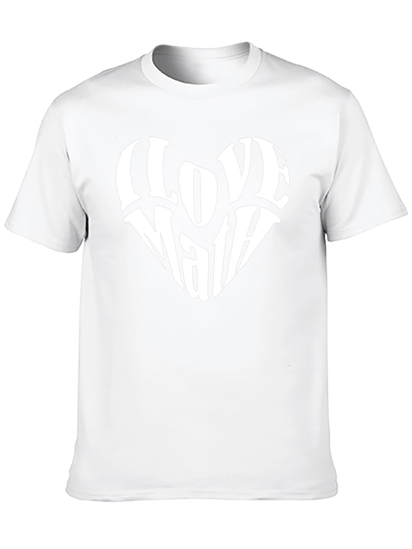 I Love Math Heart Graphic Black T-Shirt