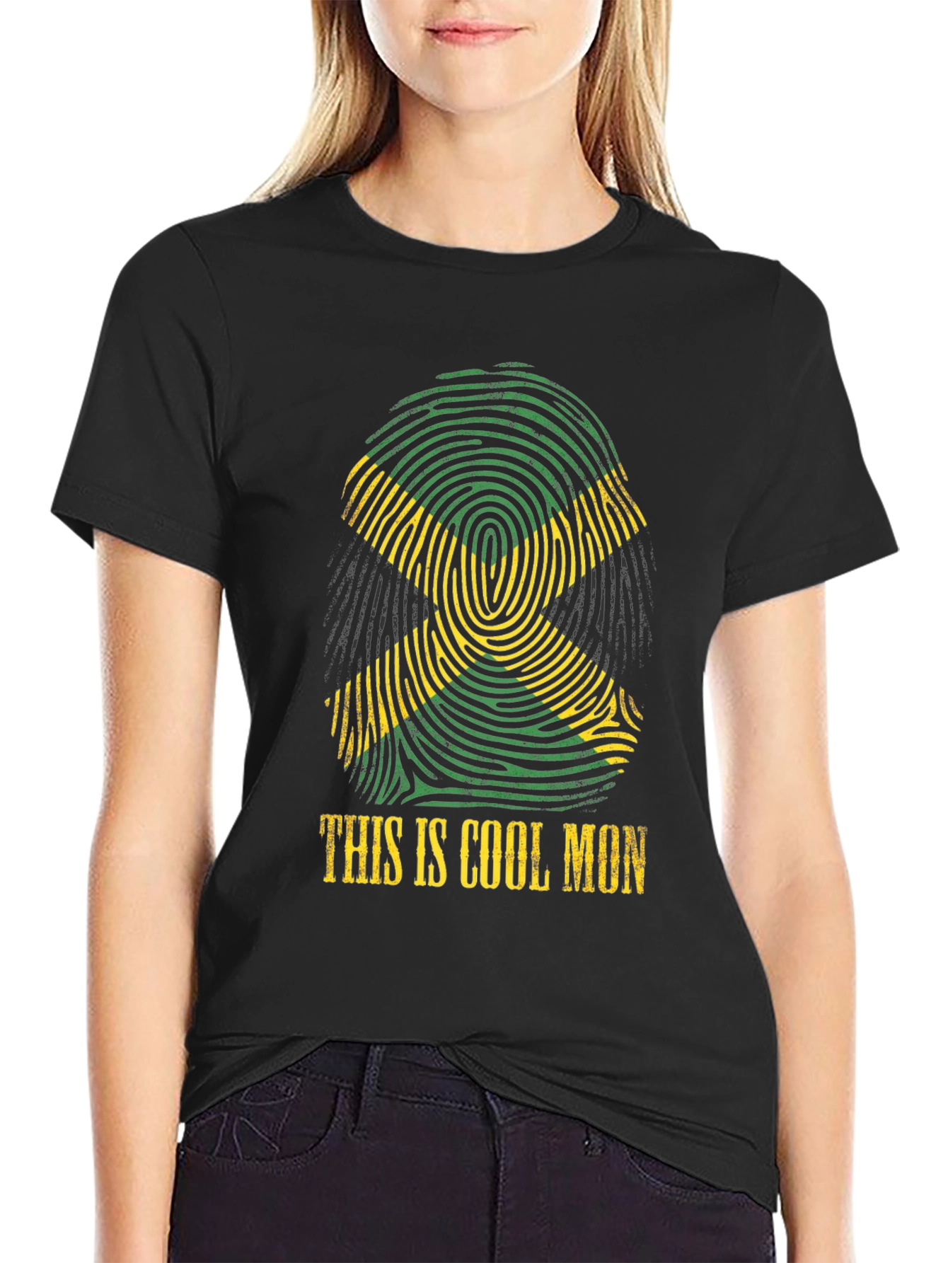 Jamaican Fingerprint Flag T-Shirt