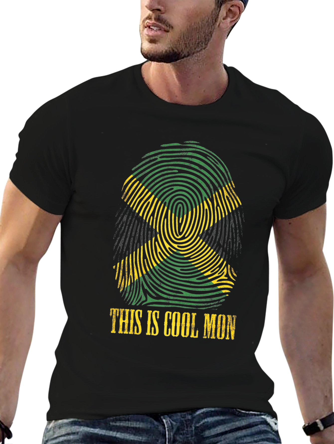 Jamaican Fingerprint Flag T-Shirt