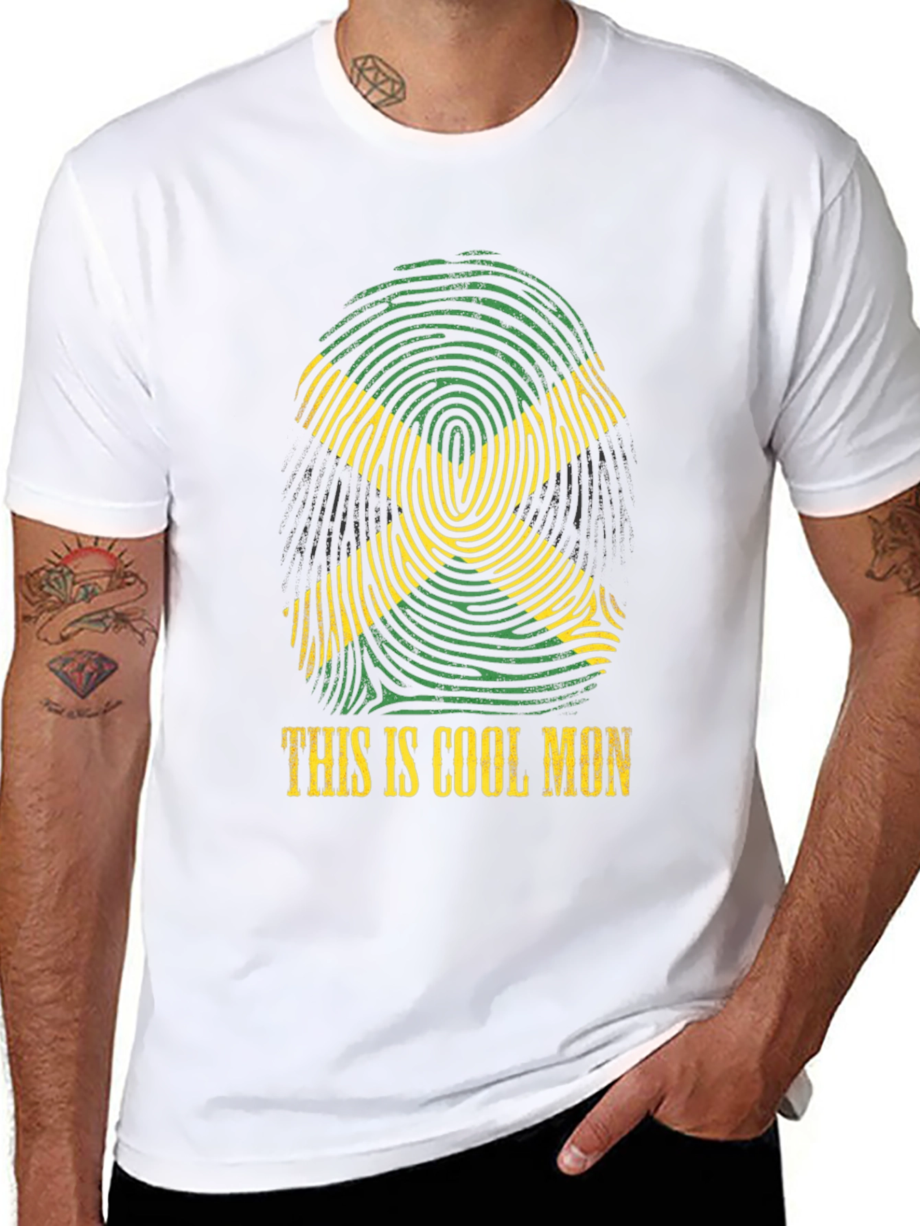 Jamaican Fingerprint Flag T-Shirt