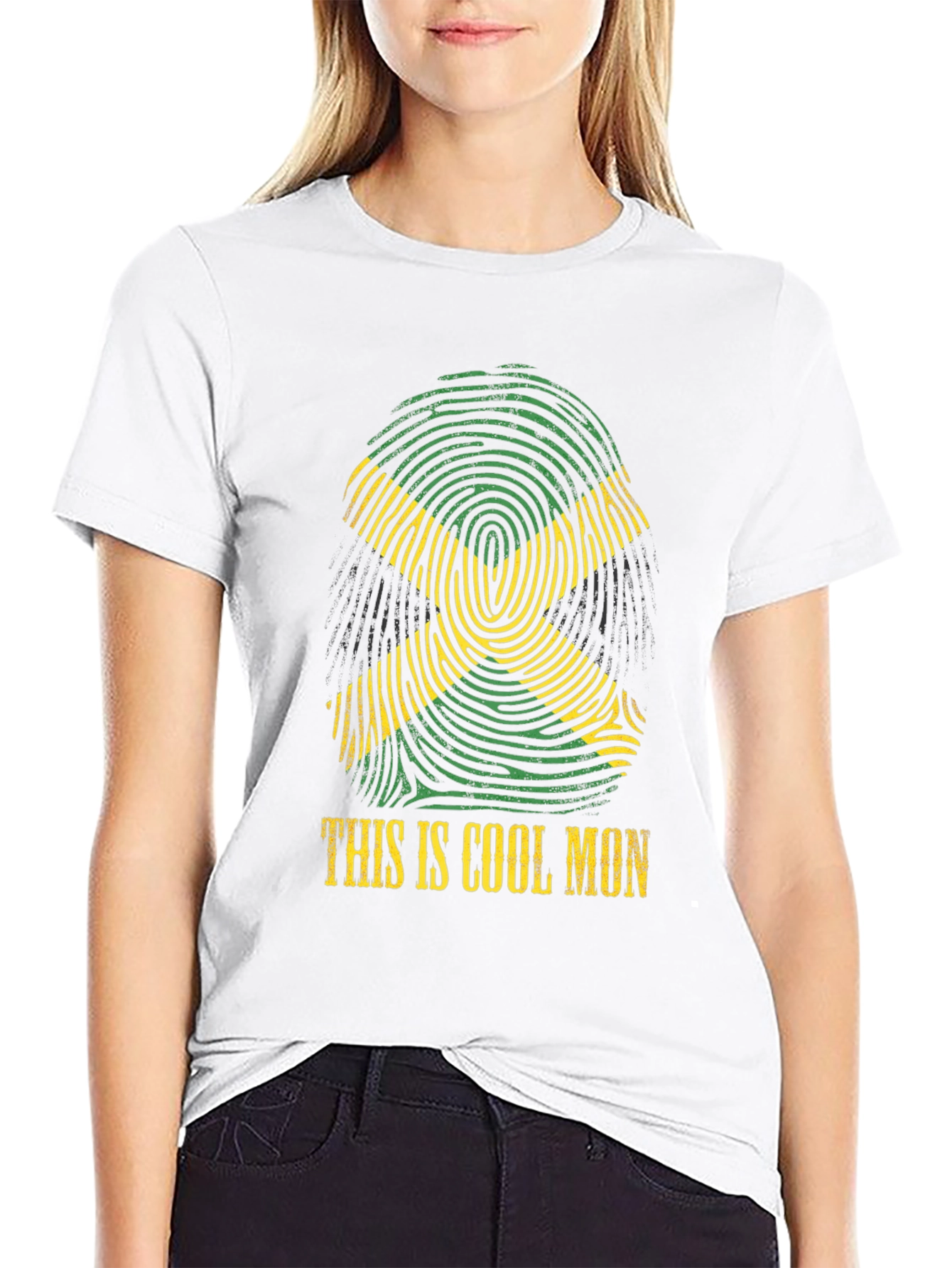 Jamaican Fingerprint Flag T-Shirt