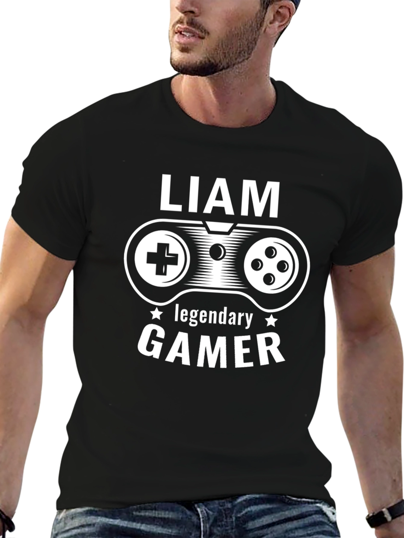 Liam Legendary Gamer Black T-Shirt