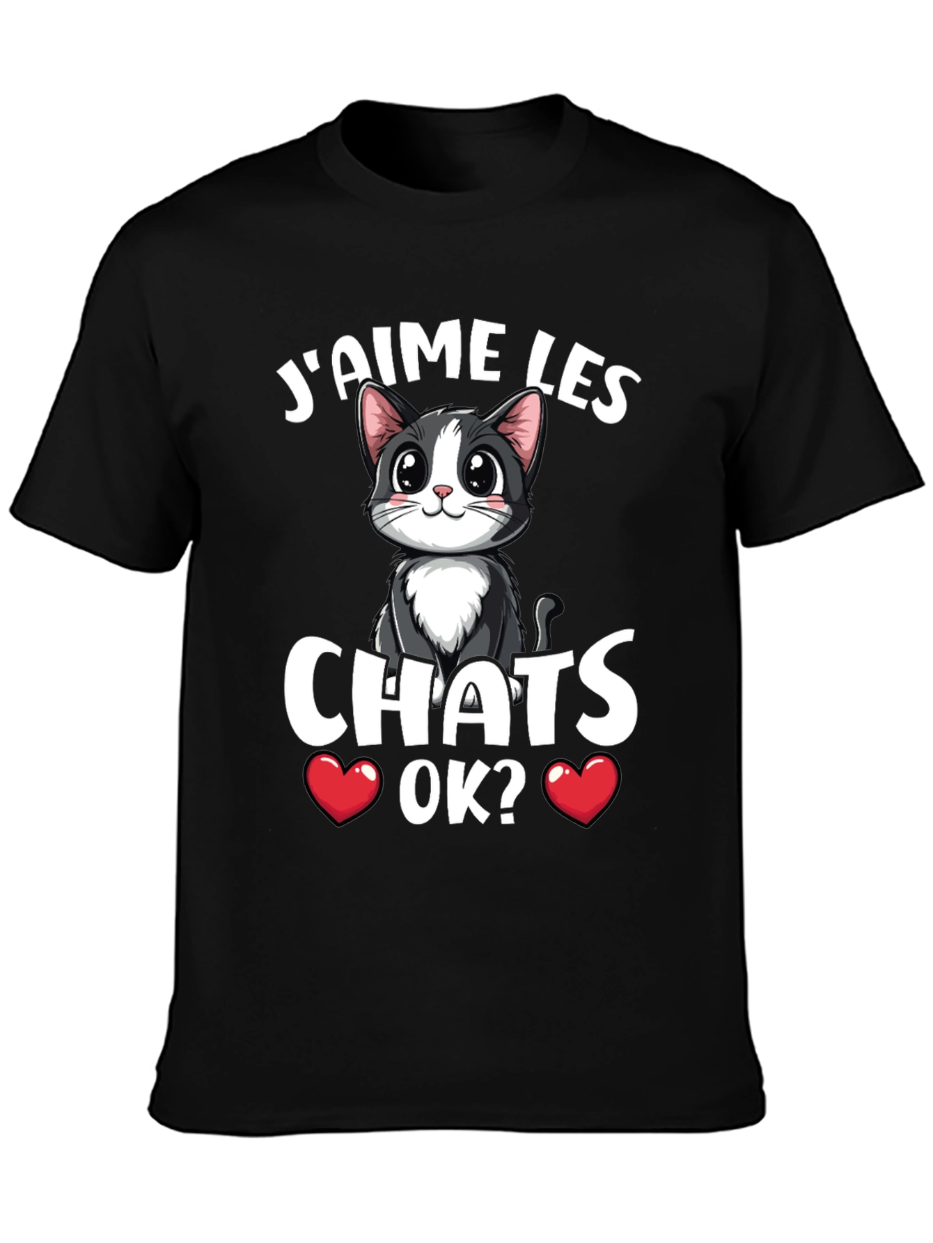 Jaime Les Chats OK? Cat Lover Graphic T-Shirt
