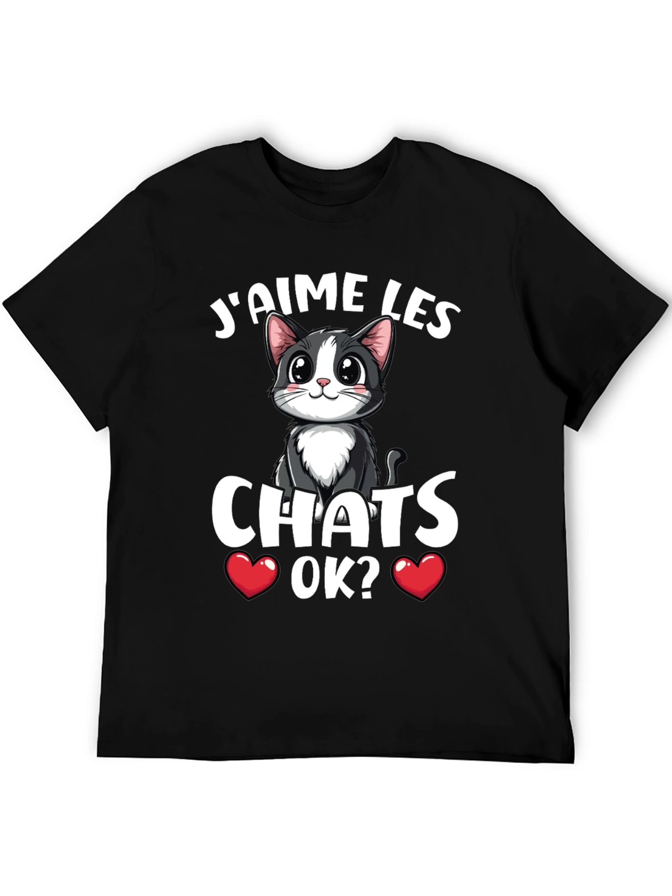 Jaime Les Chats OK? Cat Lover Graphic T-Shirt