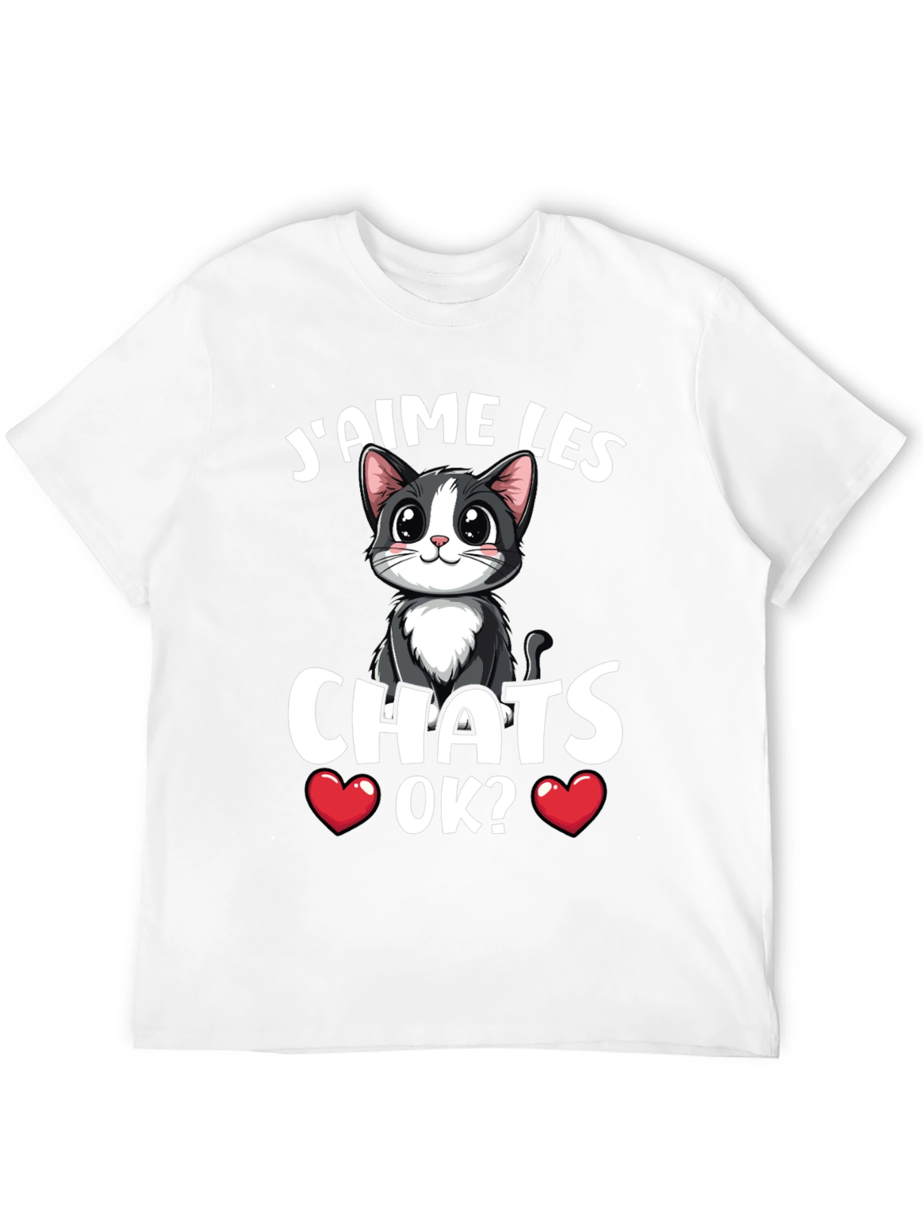 Jaime Les Chats OK? Cat Lover Graphic T-Shirt