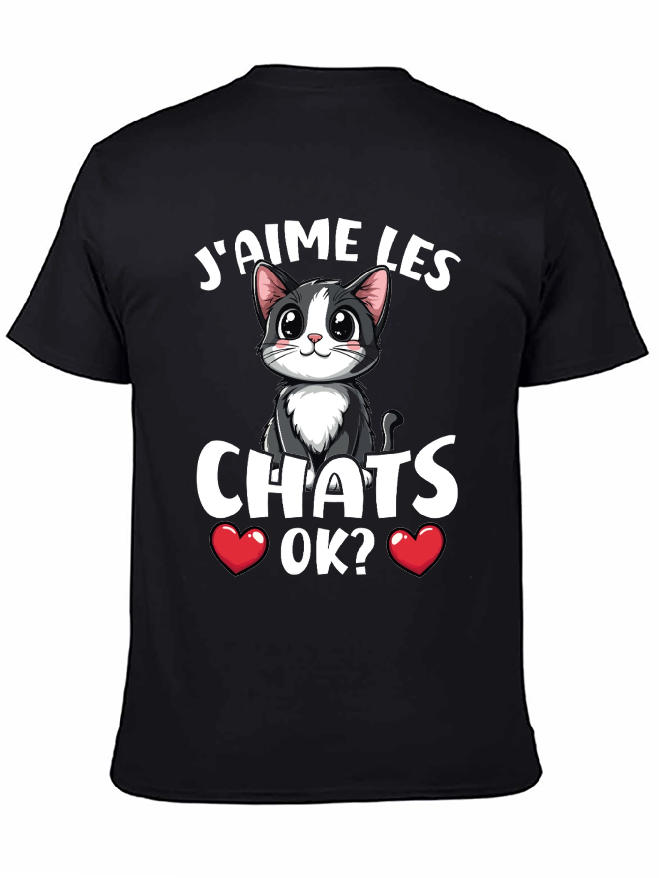 Jaime Les Chats OK? Cat Lover Graphic T-Shirt