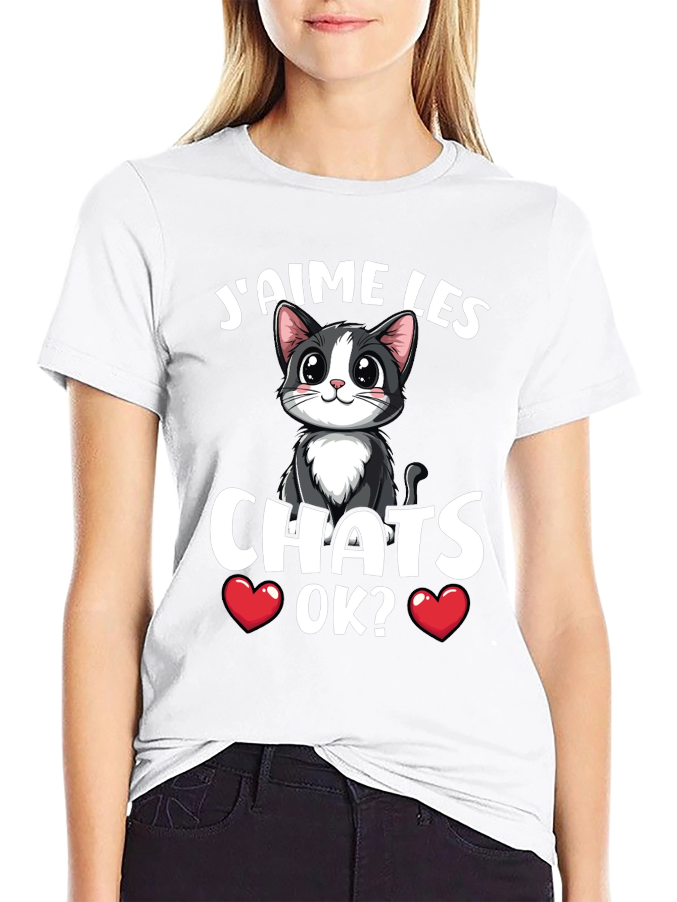 Jaime Les Chats OK? Cat Lover Graphic T-Shirt