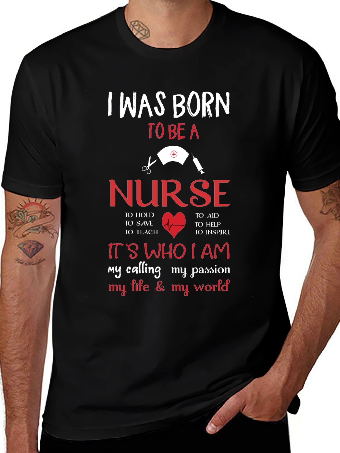 Nurse T-Shirt - Born to Be a Nurse