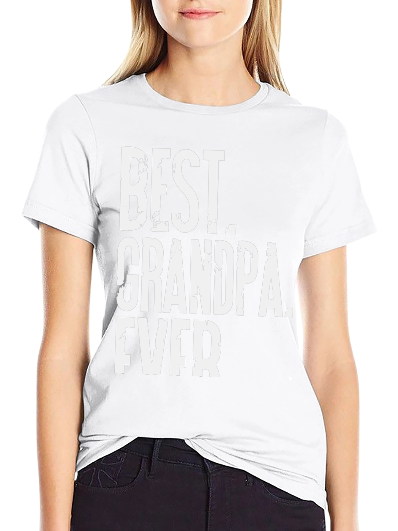 Best Grandpa Ever Black Graphic T-Shirt