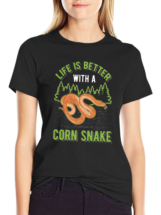 Corn Snake T-Shirt - Life is Better Snake Tee